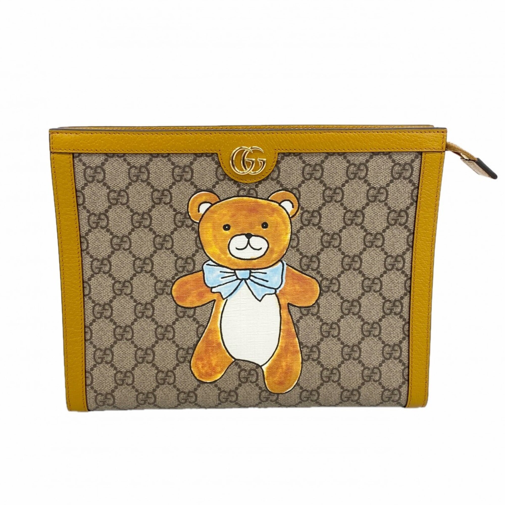 Gucci Brown Pvc Clutch Bag (Pre-Owned)