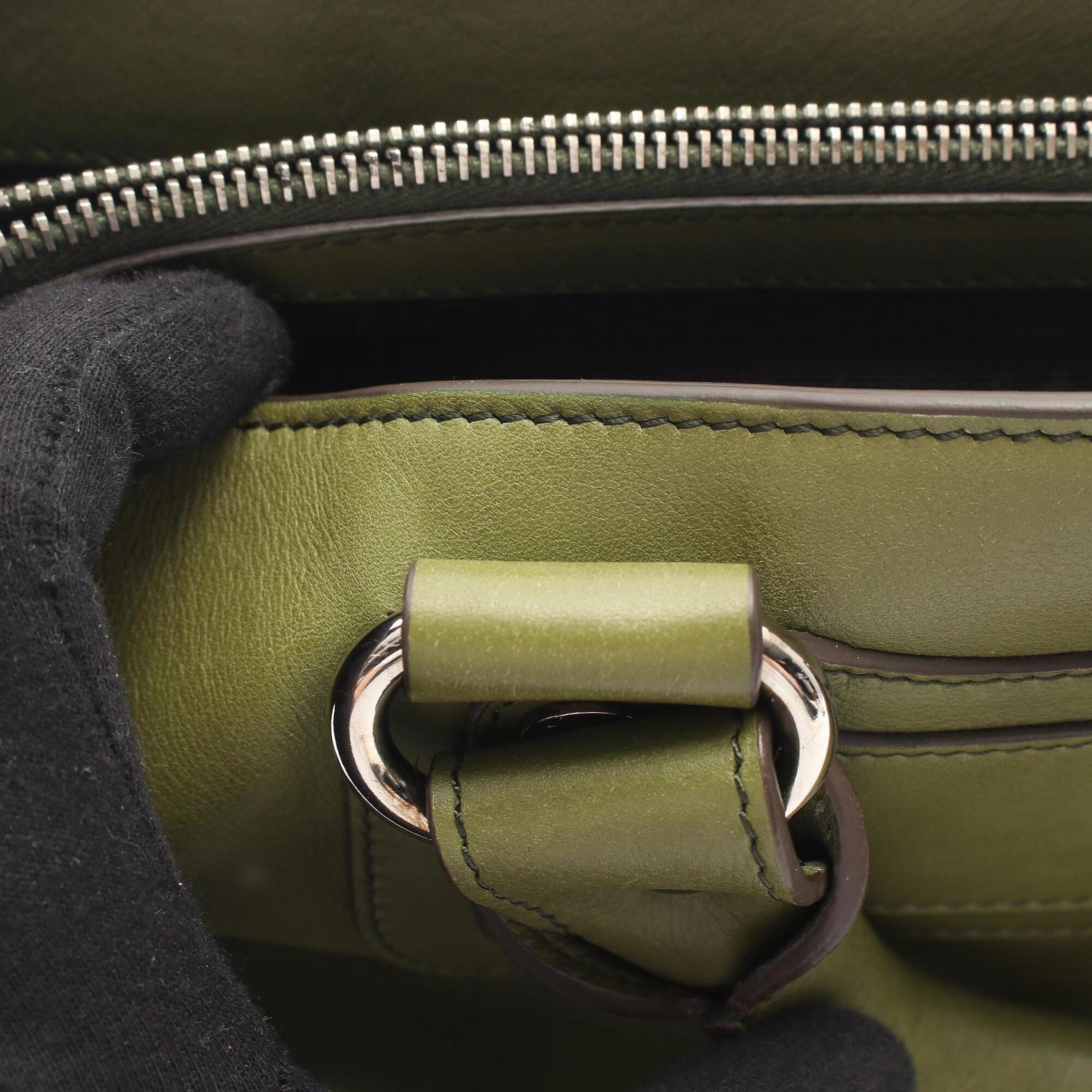 Celine Green Leather Handbag (Pre-Owned)