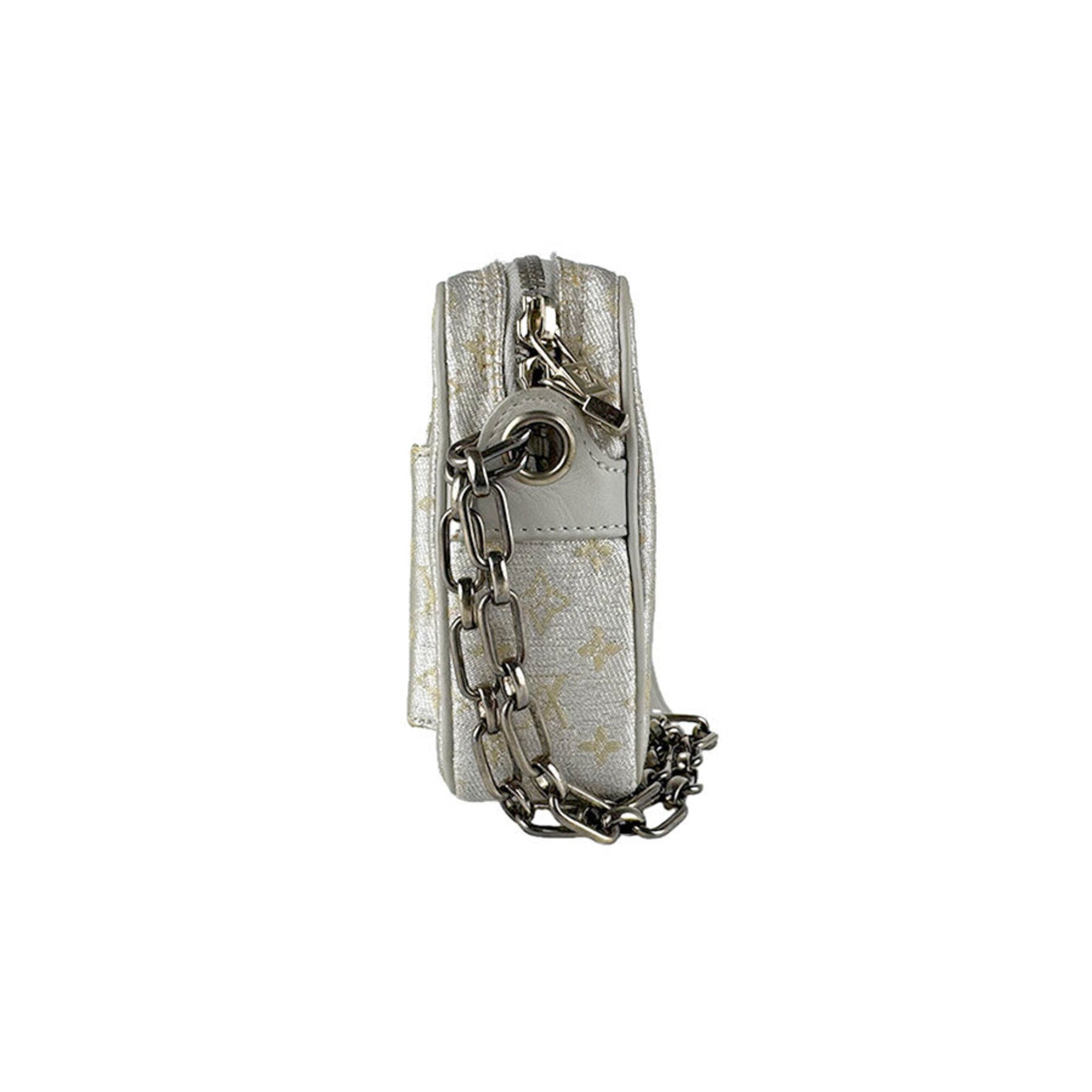 Louis Vuitton Silver Monogram Shiny Shoulder Bag (Pre-Owned)