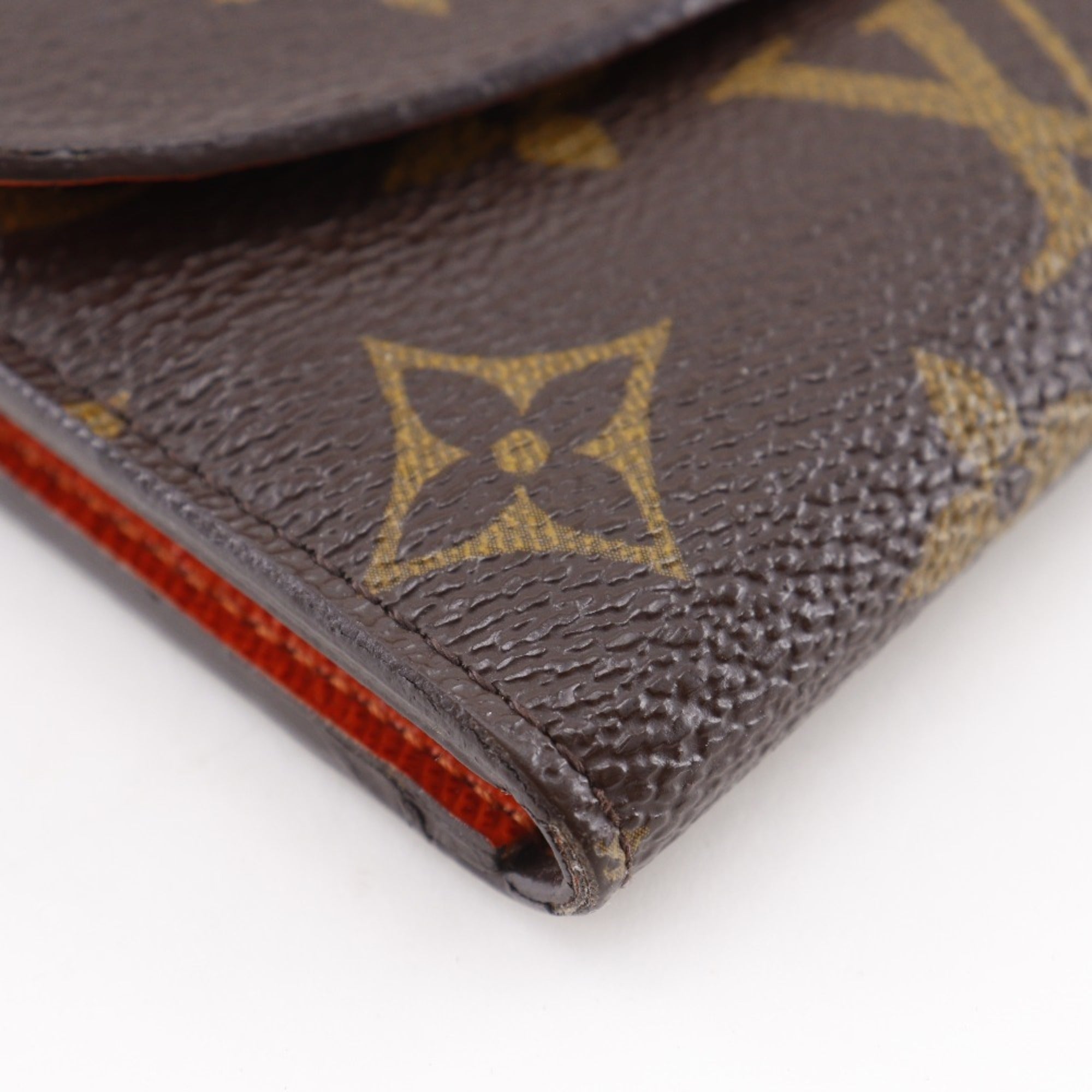 Louis Vuitton Brown Monogram Orange Monogram Long Wallet (Bi-Fold) (Pre-Owned)