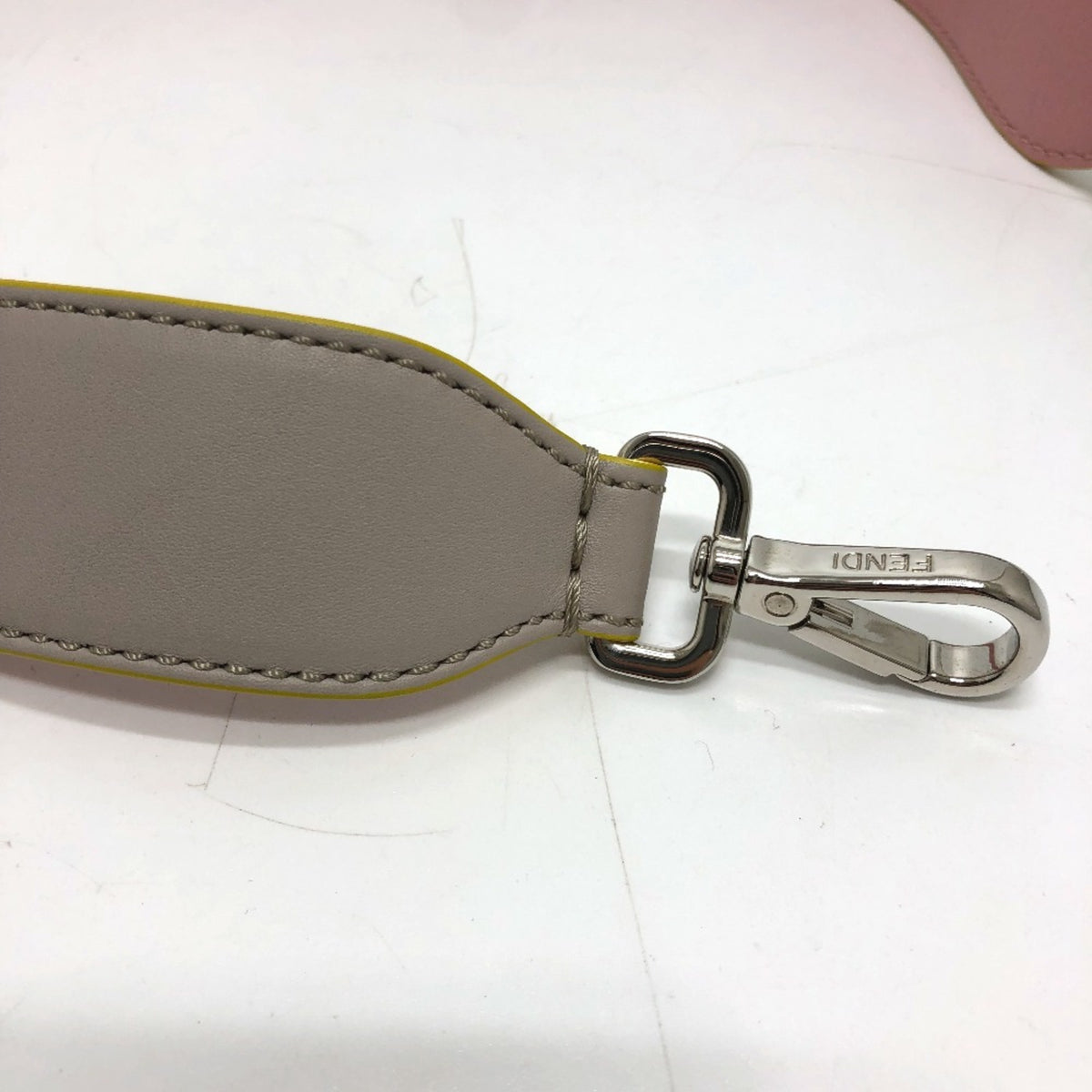 Fendi Gray Leather Chain/Shoulder Wallet (Pre-Owned)