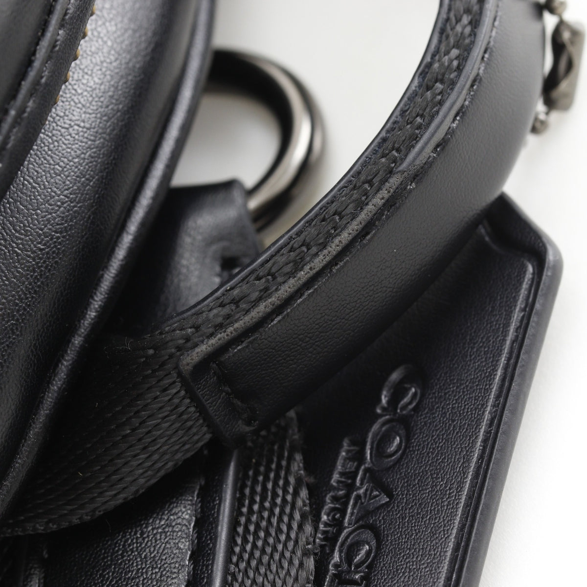 Coach Signature Black Pvc Sling Bag (Pre-Owned)
