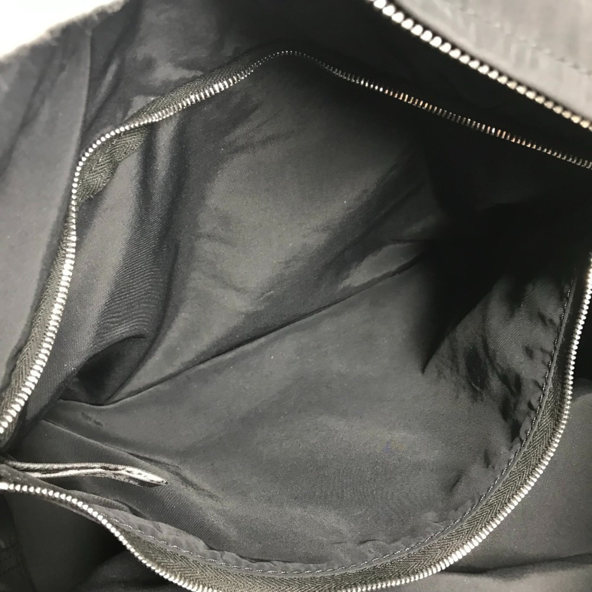 Hermes Black Nylon Leather Boston Bag Handbag Tote Bag (Pre-Owned)
