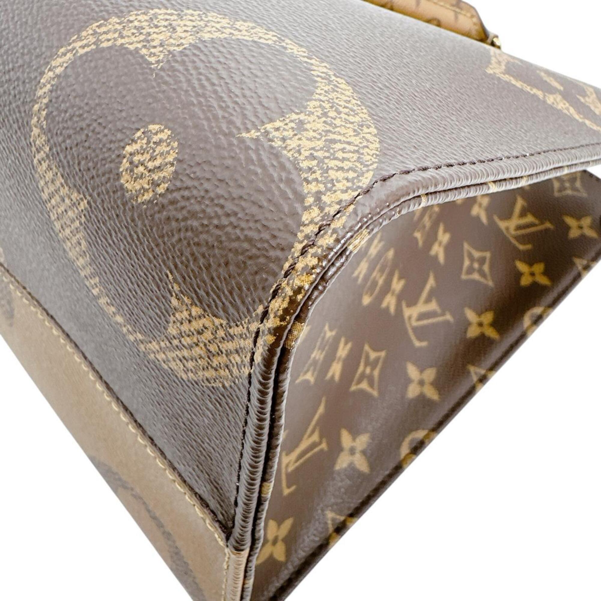 Louis Vuitton Brown Monogram Canvas Handbag Tote Bag (Pre-Owned)