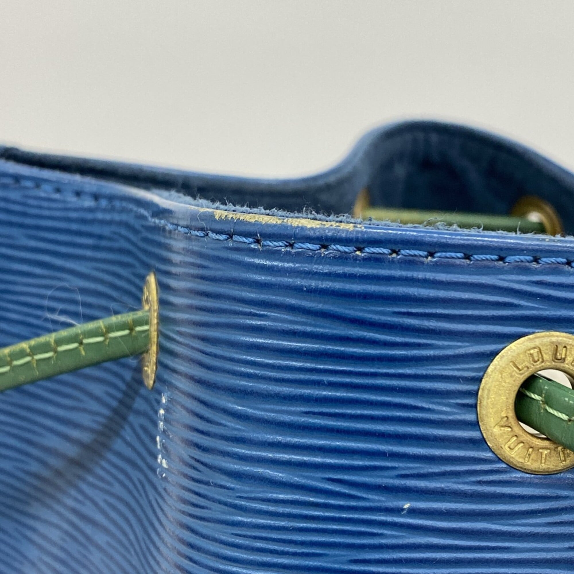 Louis Vuitton Borneo Green Toledo Blue Shoulder Bag (Pre-Owned)