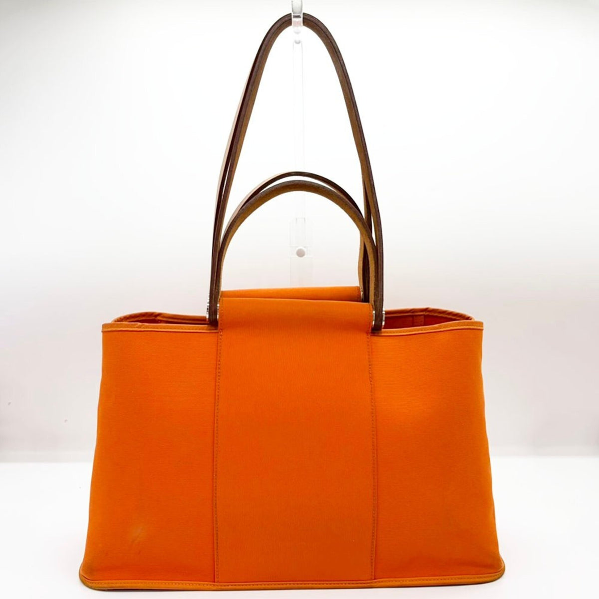 Hermes Orange Toile Officier Tote Bag (Pre-Owned)