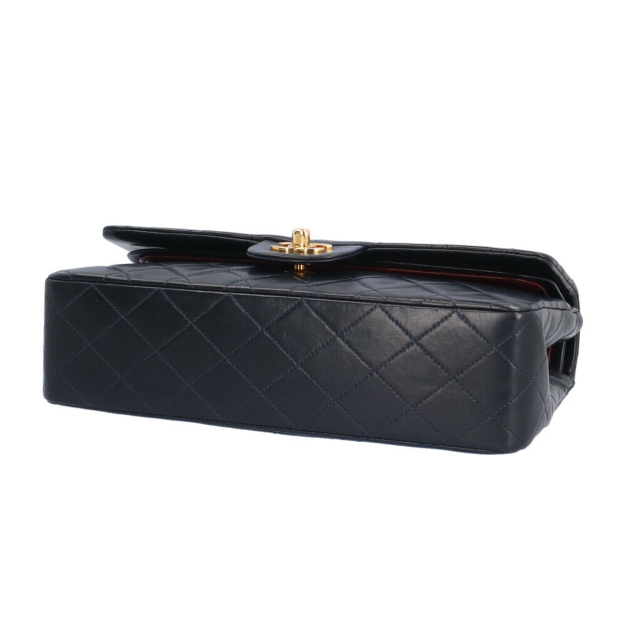 Chanel Navy Leather Shoulder Bag (Pre-Owned)