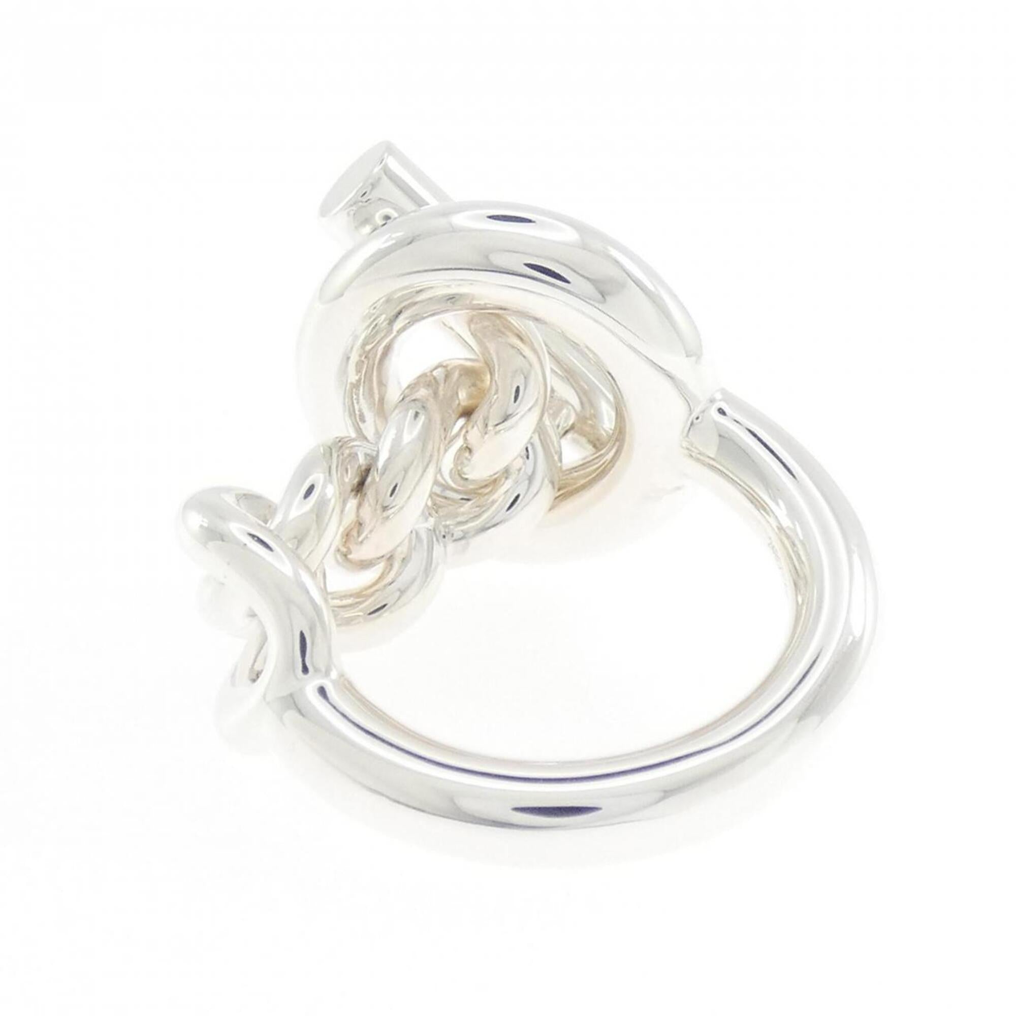 Hermes Silver 925 Band Ring (Pre-Owned)