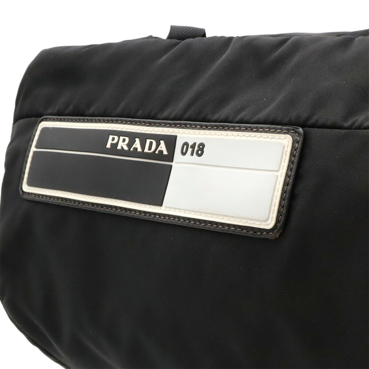 Prada Black Nero Nylon Leather Backpack (Pre-Owned)