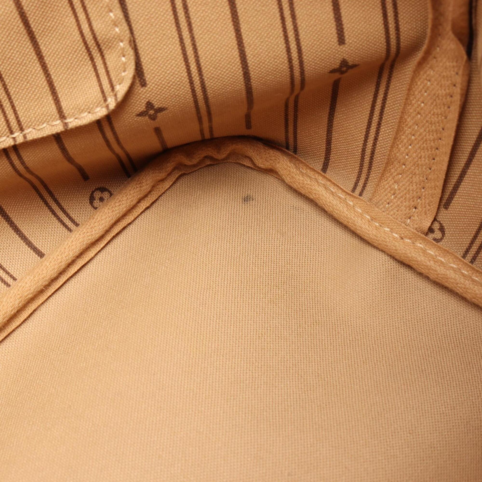 Louis Vuitton Brown Coated Canvas Leather Handbag Tote Bag (Pre-Owned)
