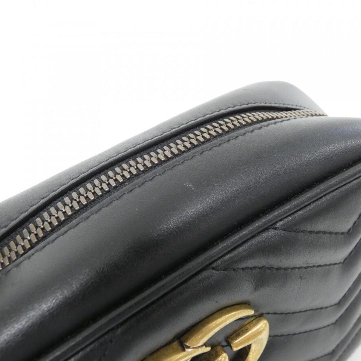 Gucci Gg Marmont Black Quilting Shoulder Bag (Pre-Owned)