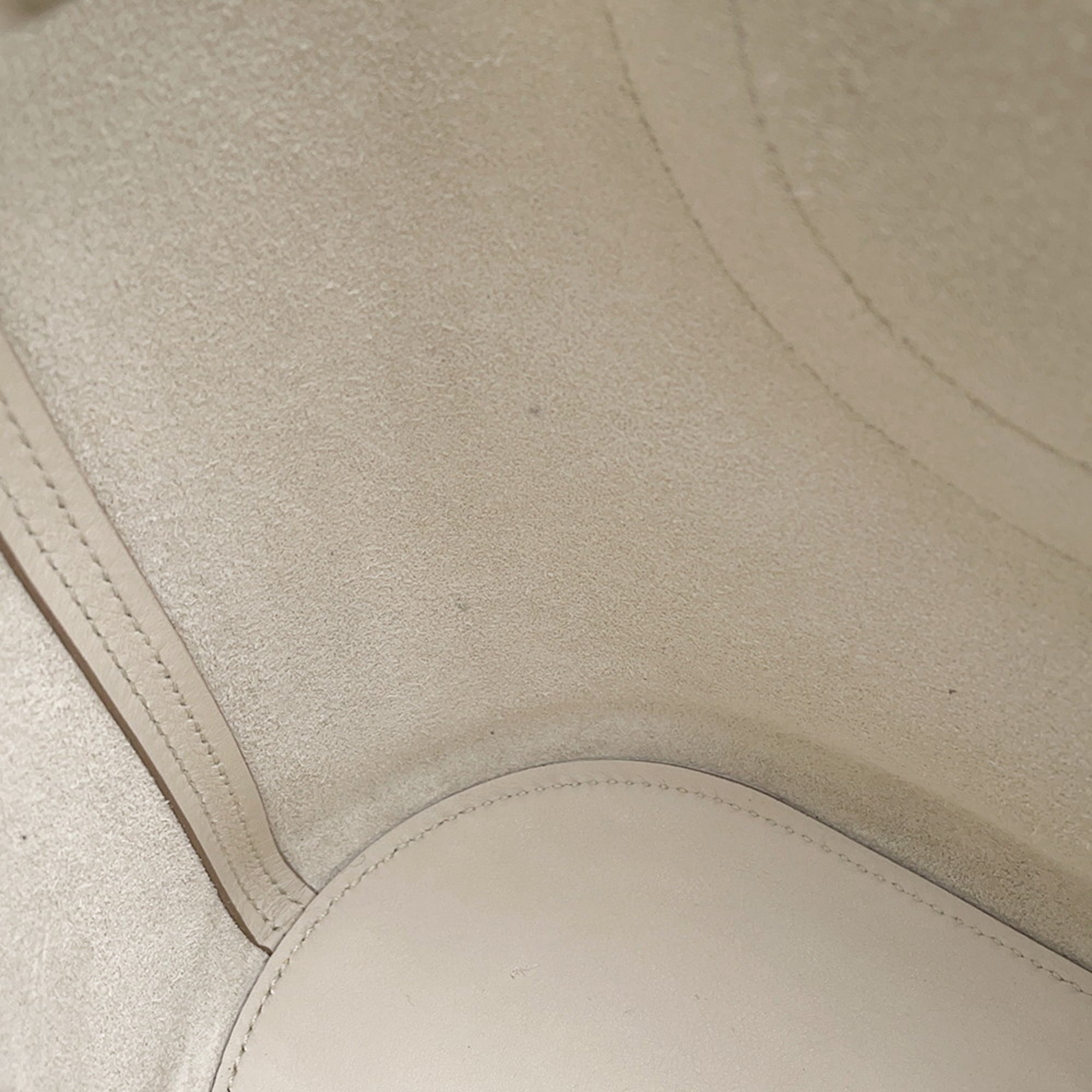 Hermes Beige Light Beige Taurillon Clemence Leather Swift Leather Tote Bag (Pre-Owned)
