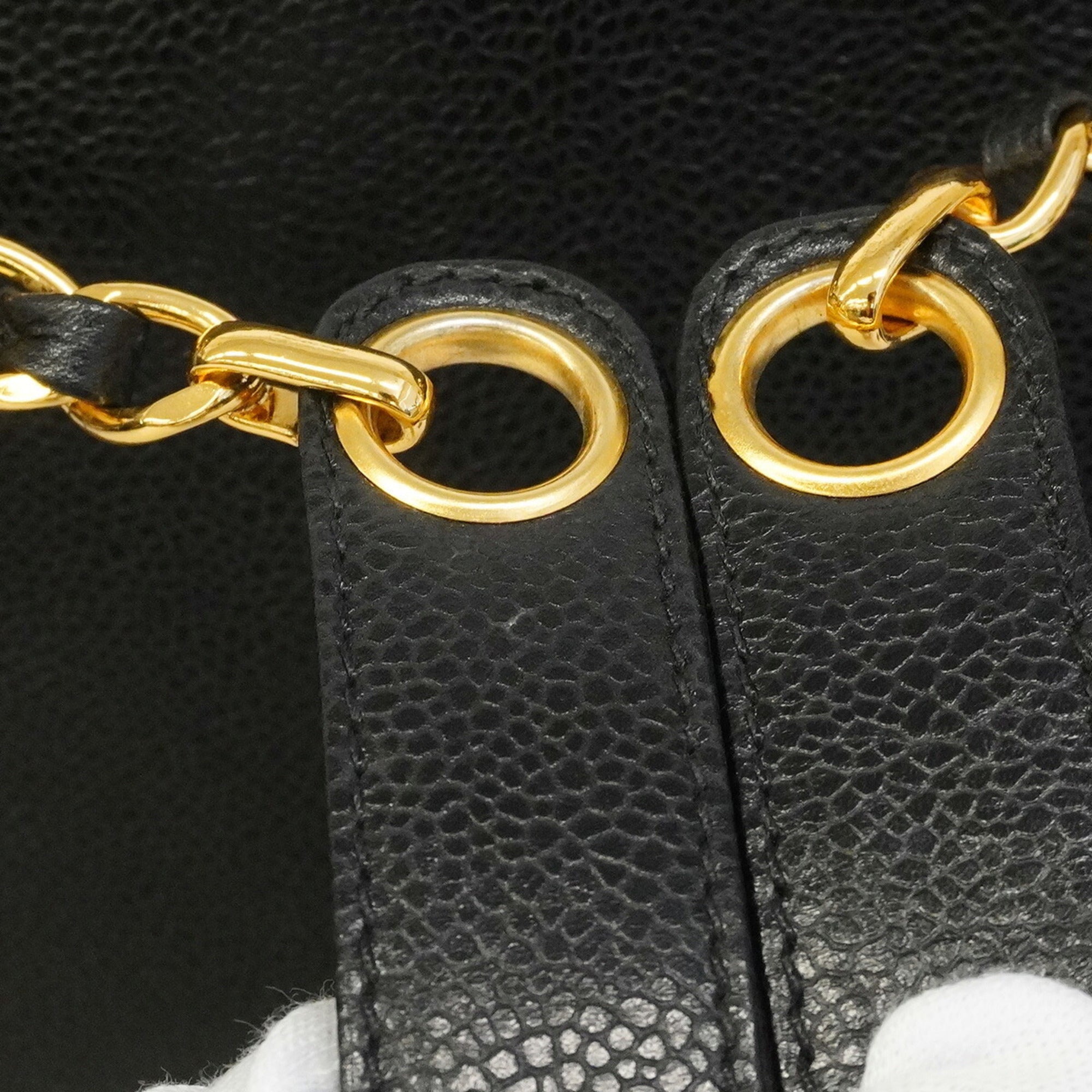 Chanel Black Grained Calfskin Tote Bag (Pre-Owned)
