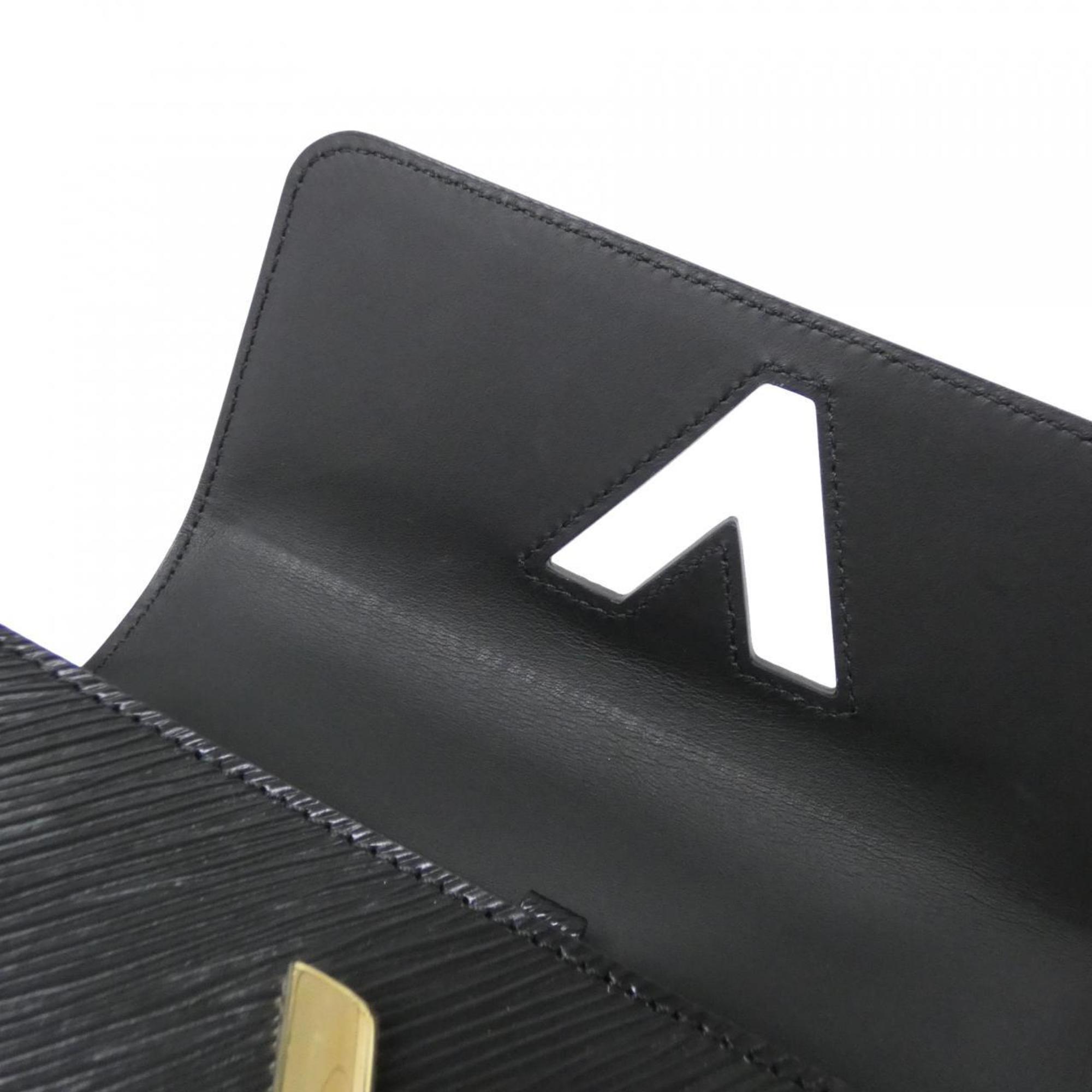 Louis Vuitton Black Leather Handbag Pochette (Pre-Owned)