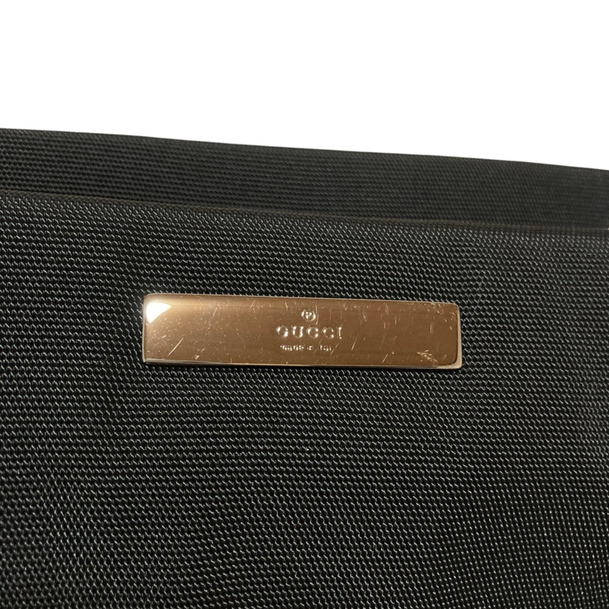 Gucci Bamboo Black Fabric Handbag (Pre-Owned)