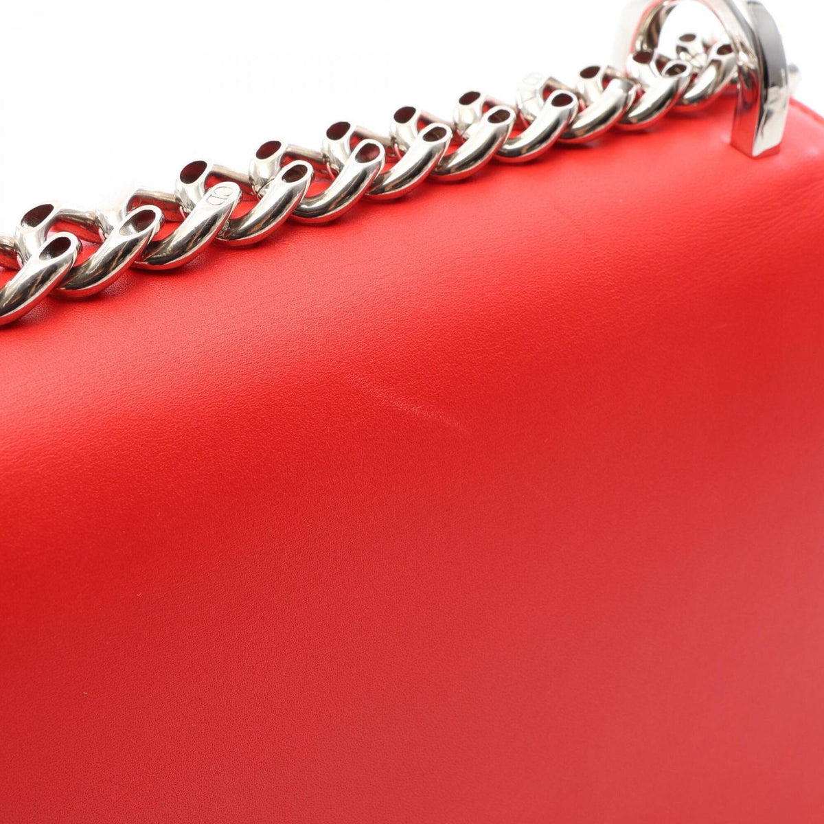 Christian Dior Red Color Leather Handbag Shoulder Bag (Pre-Owned)