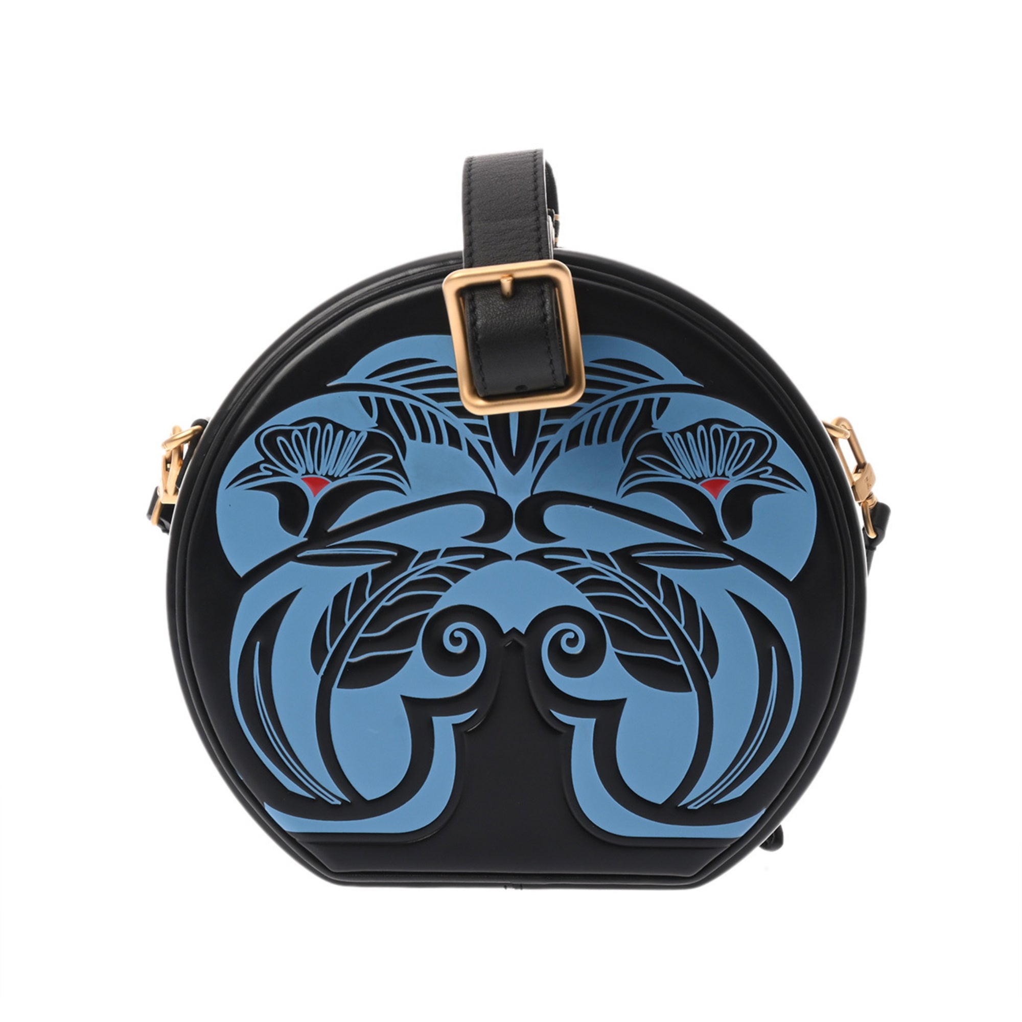 Louis Vuitton Black Blue Leather Shoulder Bag (Pre-Owned)
