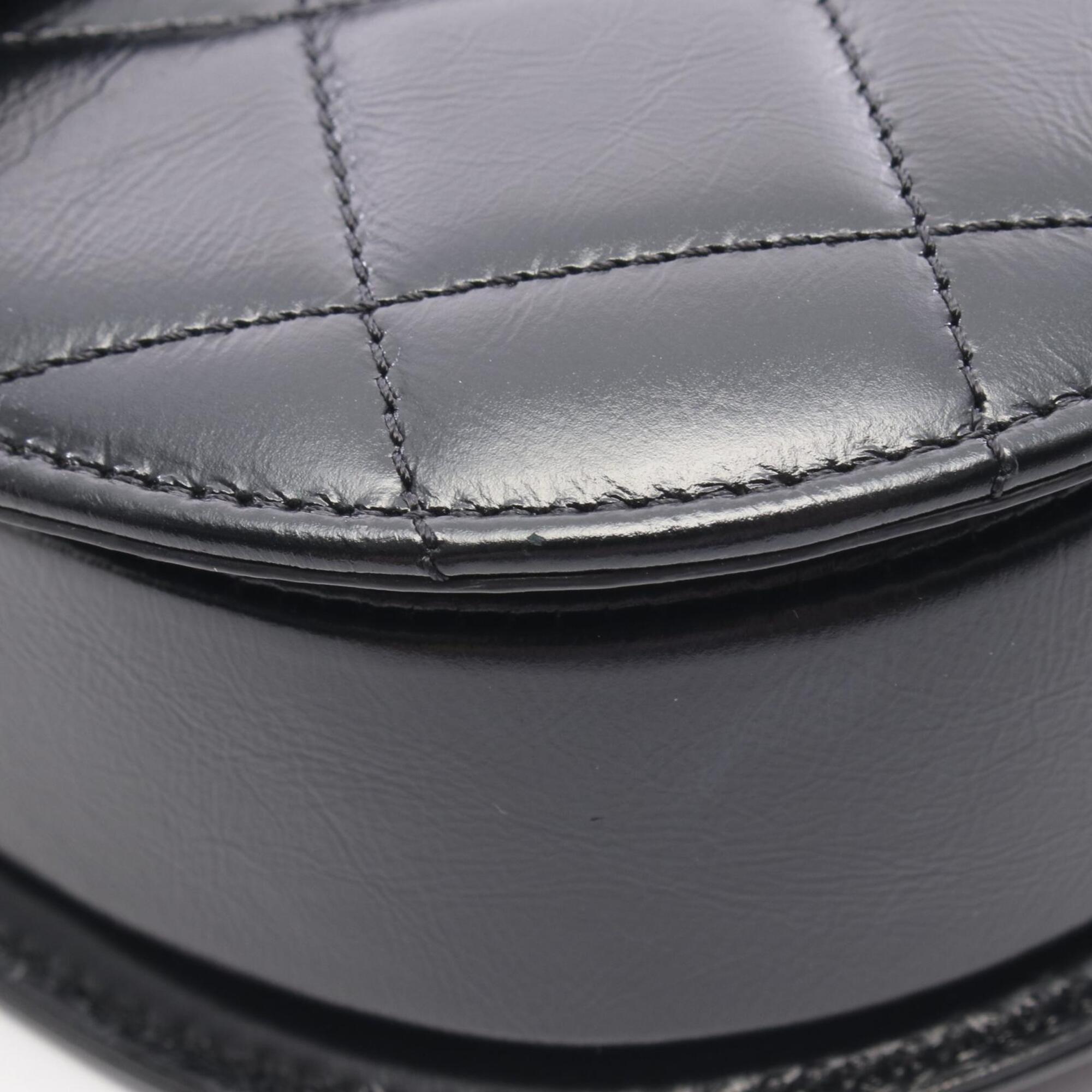 Chanel Black Leather Handbag Shoulder Bag (Pre-Owned)