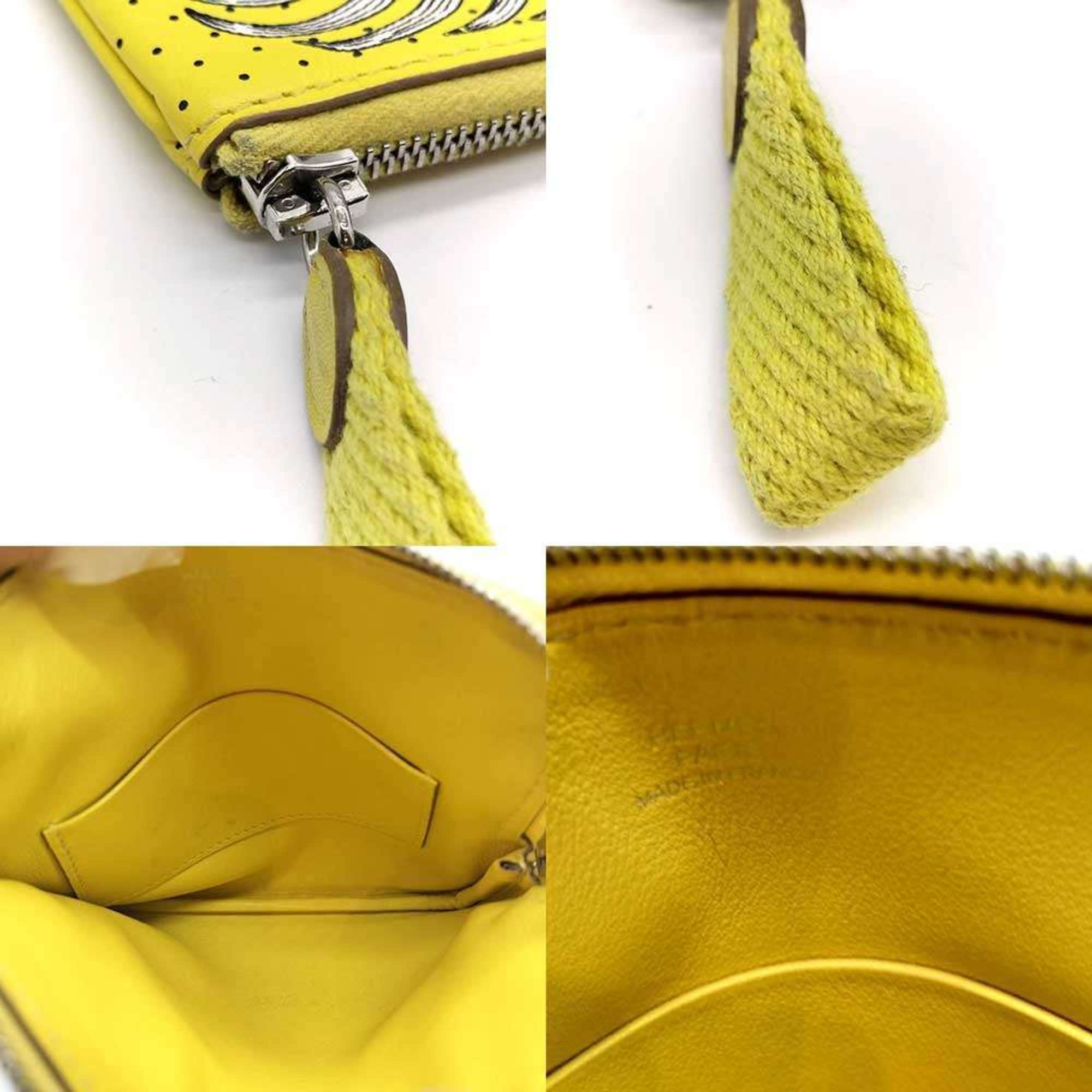 Hermes Yellow Swift Leather Pouch (Pre-Owned)