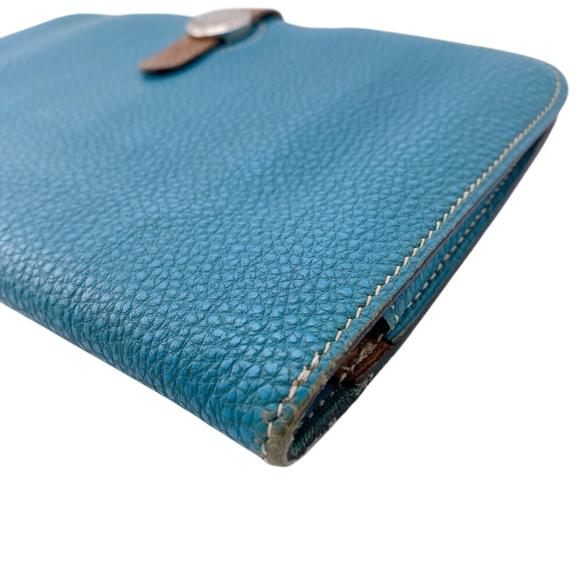 Hermes Bicolor Blue Brown Togo Leather (Pre-Owned)