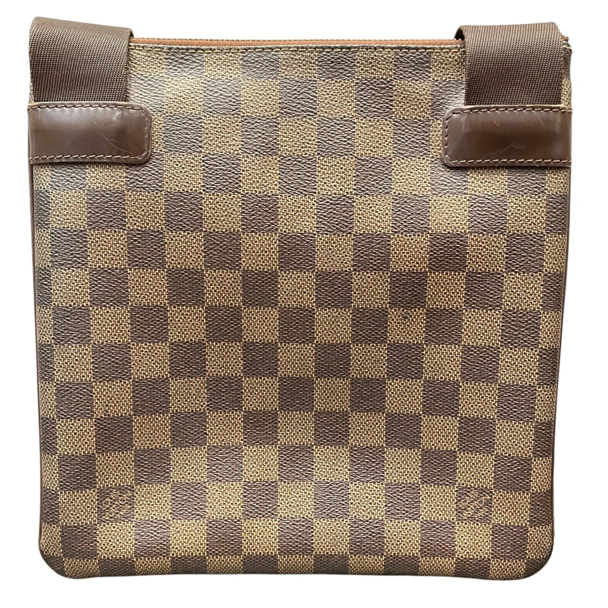 Louis Vuitton Brown Galle White Damier Canvas Pochette Shoulder Bag (Pre-Owned)