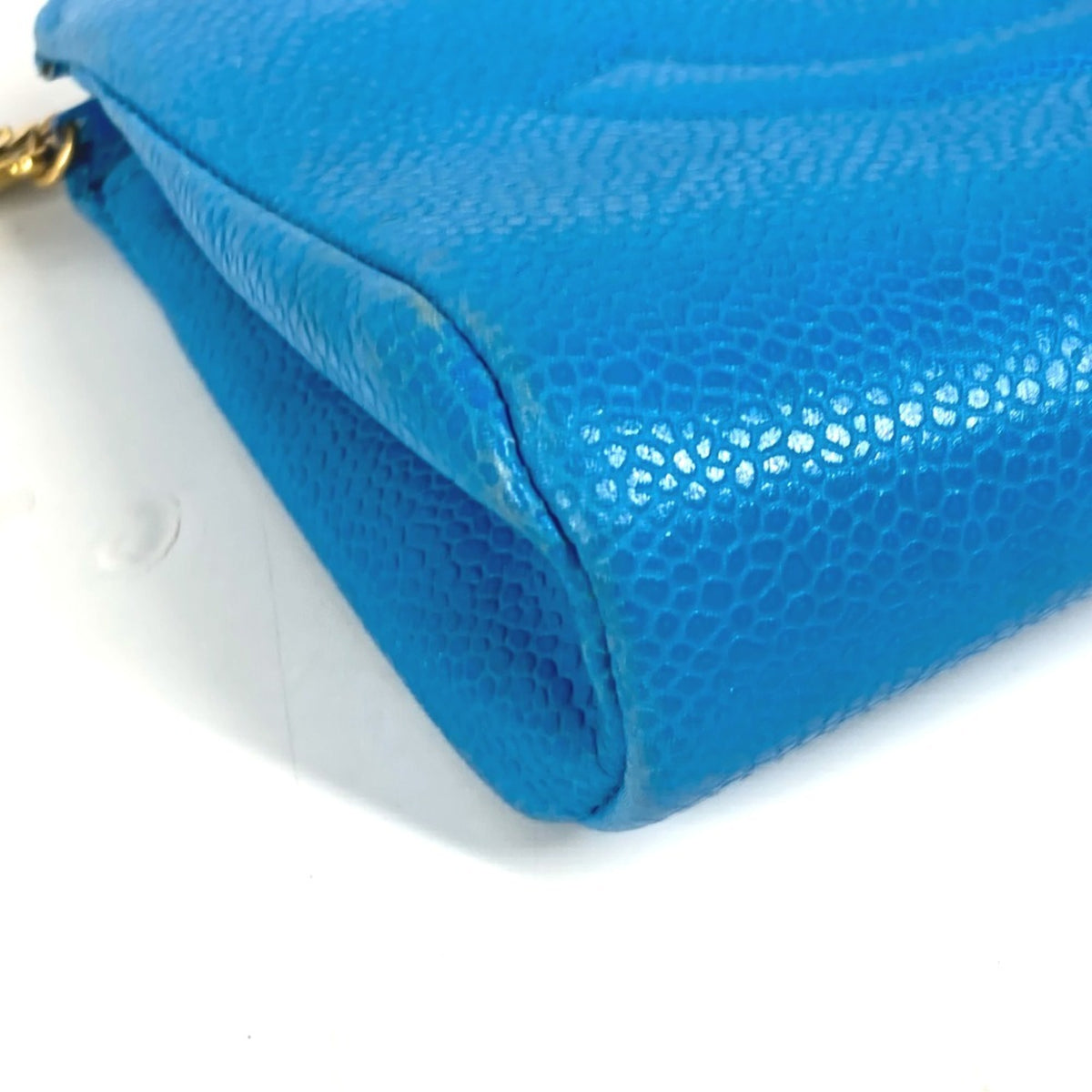Chanel Blue Caviar Leather Pouch (Pre-Owned)