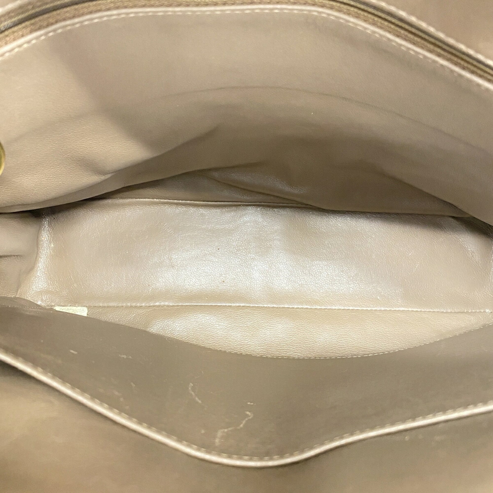 Chanel Light Brown Grained Calfskin Shoulder Bag (Pre-Owned)