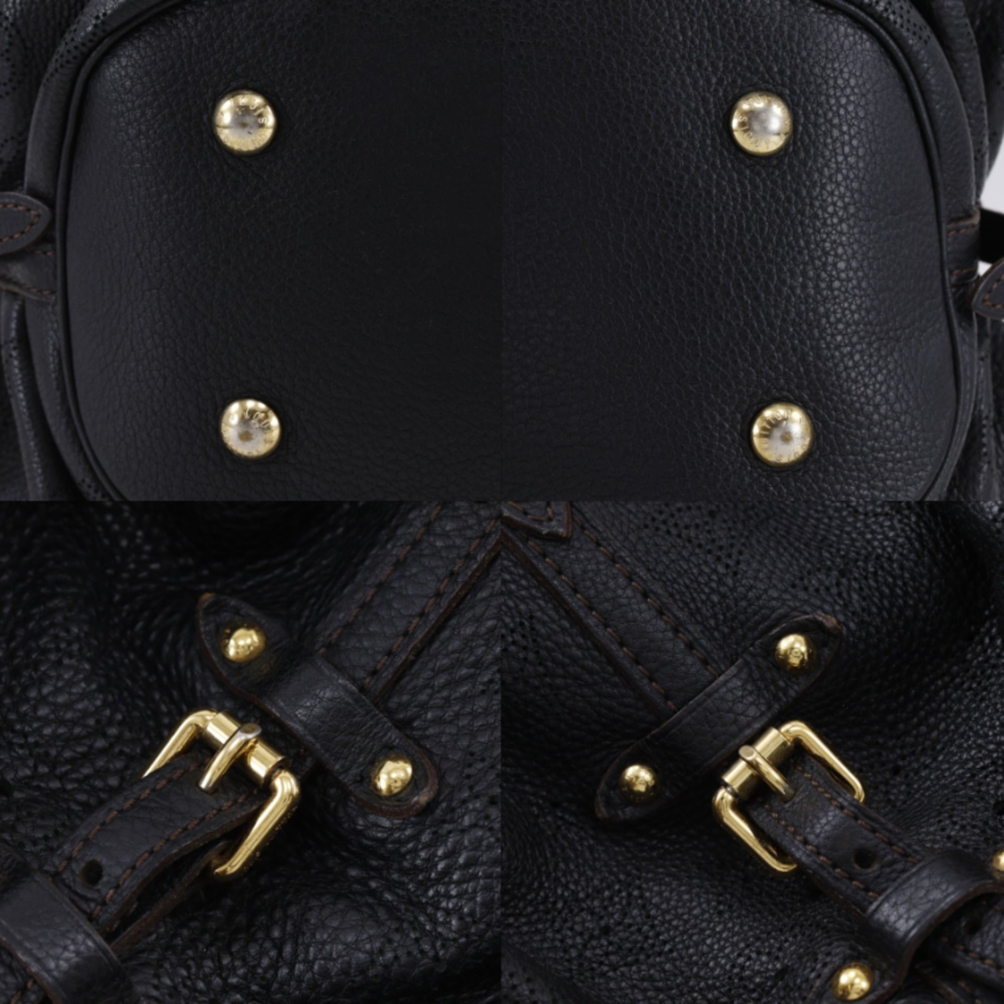 Louis Vuitton Black Noir Mahina Leather Tote Bag (Pre-Owned)