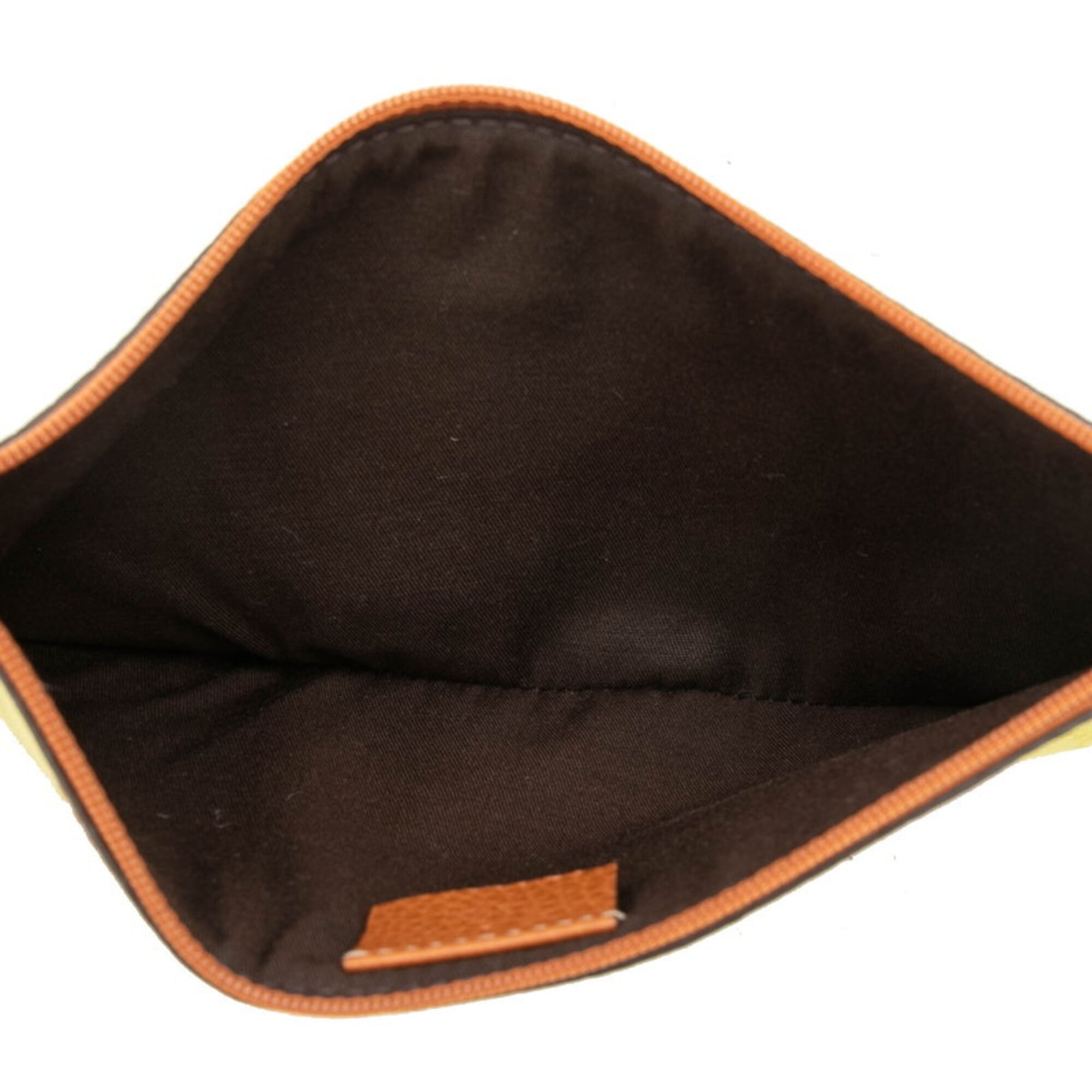 Gucci Brown Green Gg Canvas Clutch Bag Handbag Pouch (Pre-Owned)