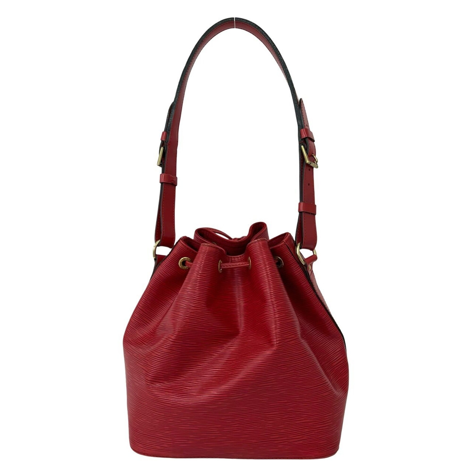 Louis Vuitton Red Color Leather Shoulder Bag (Pre-Owned)
