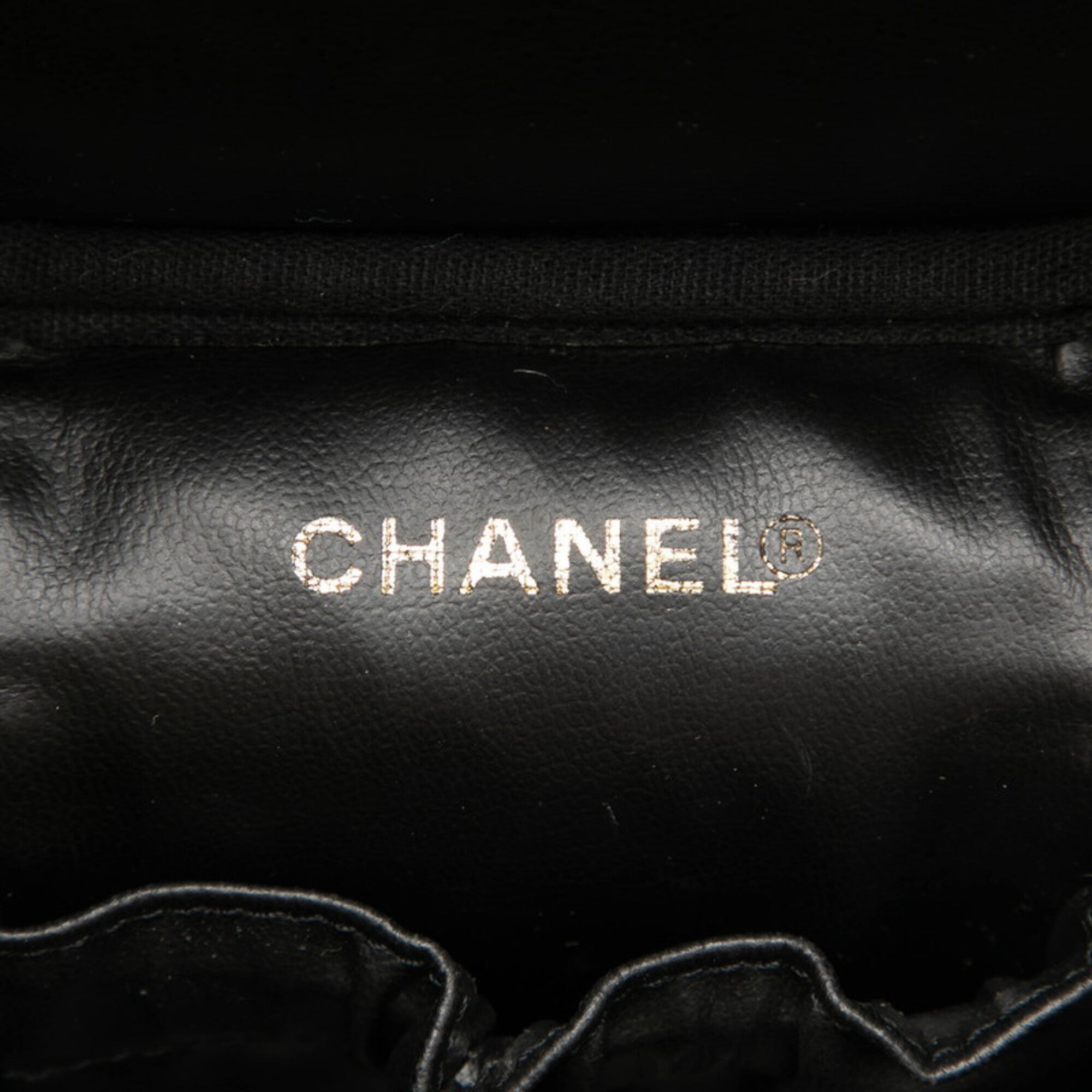 Chanel Black Grained Calfskin Handbag Vanity Bag (Pre-Owned)