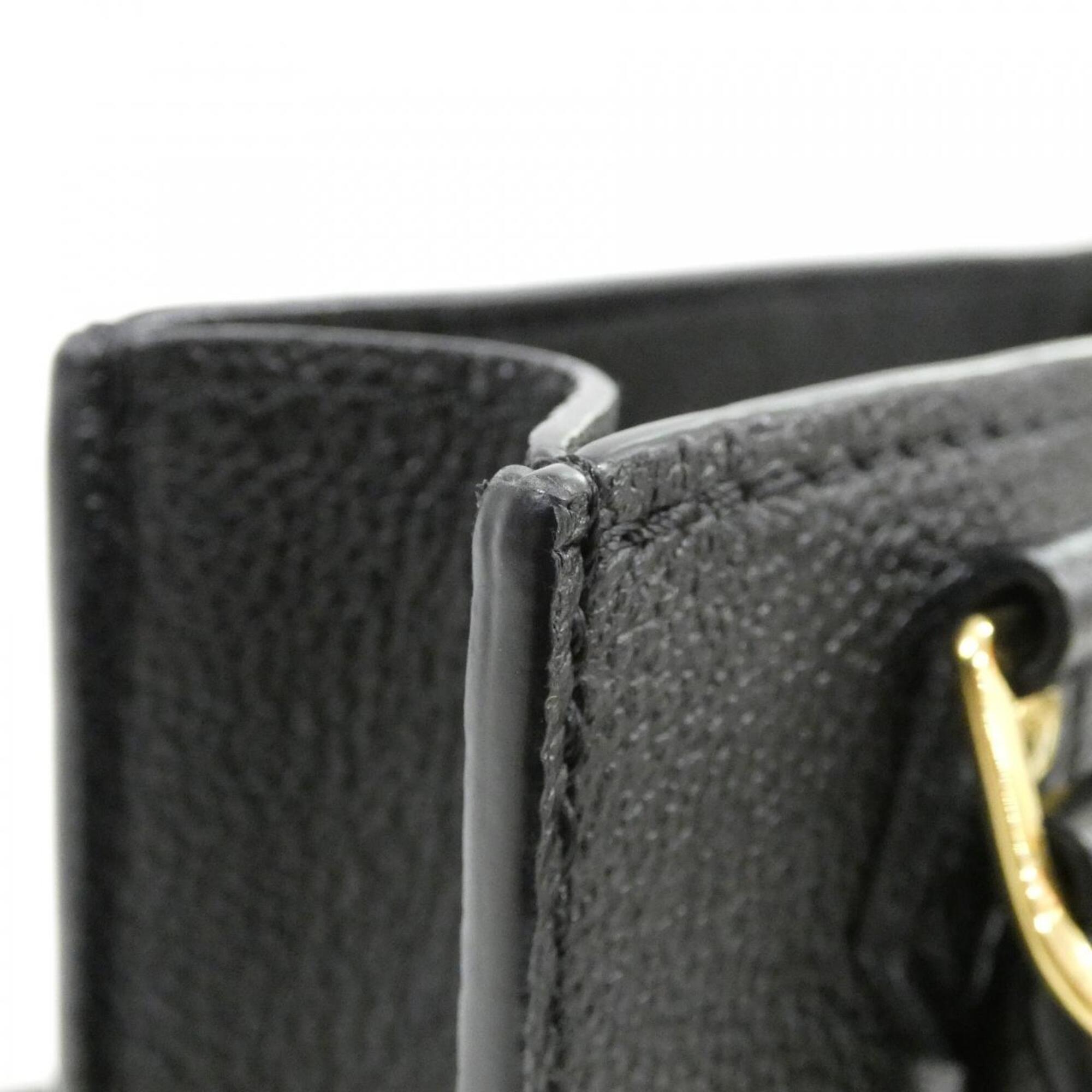 Louis Vuitton Black Leather Handbag (Pre-Owned)