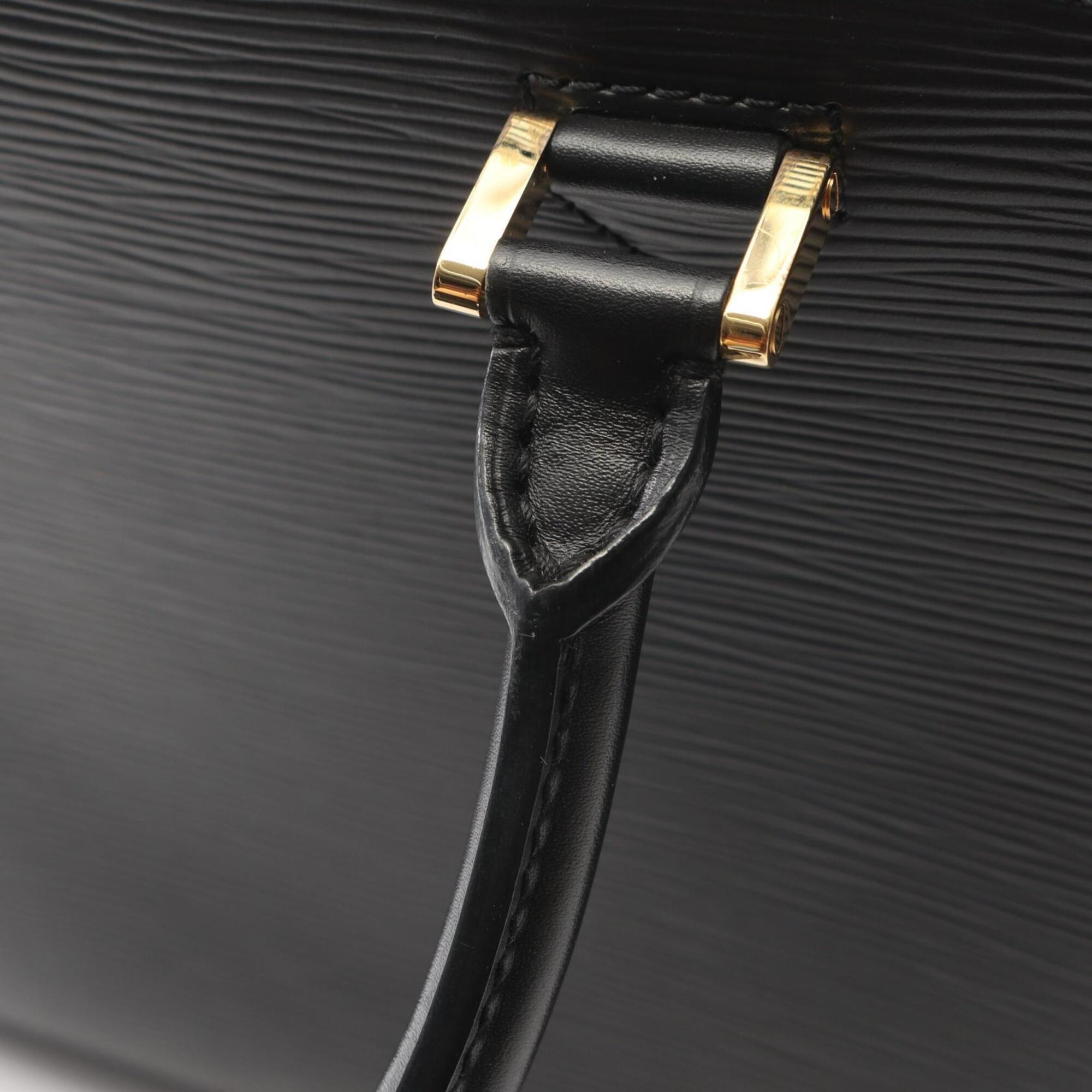 Louis Vuitton Black Leather Handbag (Pre-Owned)