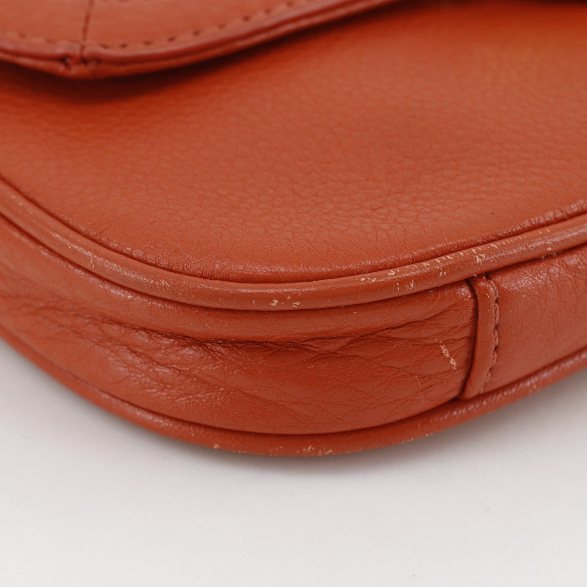 Tory Burch Orange Leather Shoulder Bag (Pre-Owned)