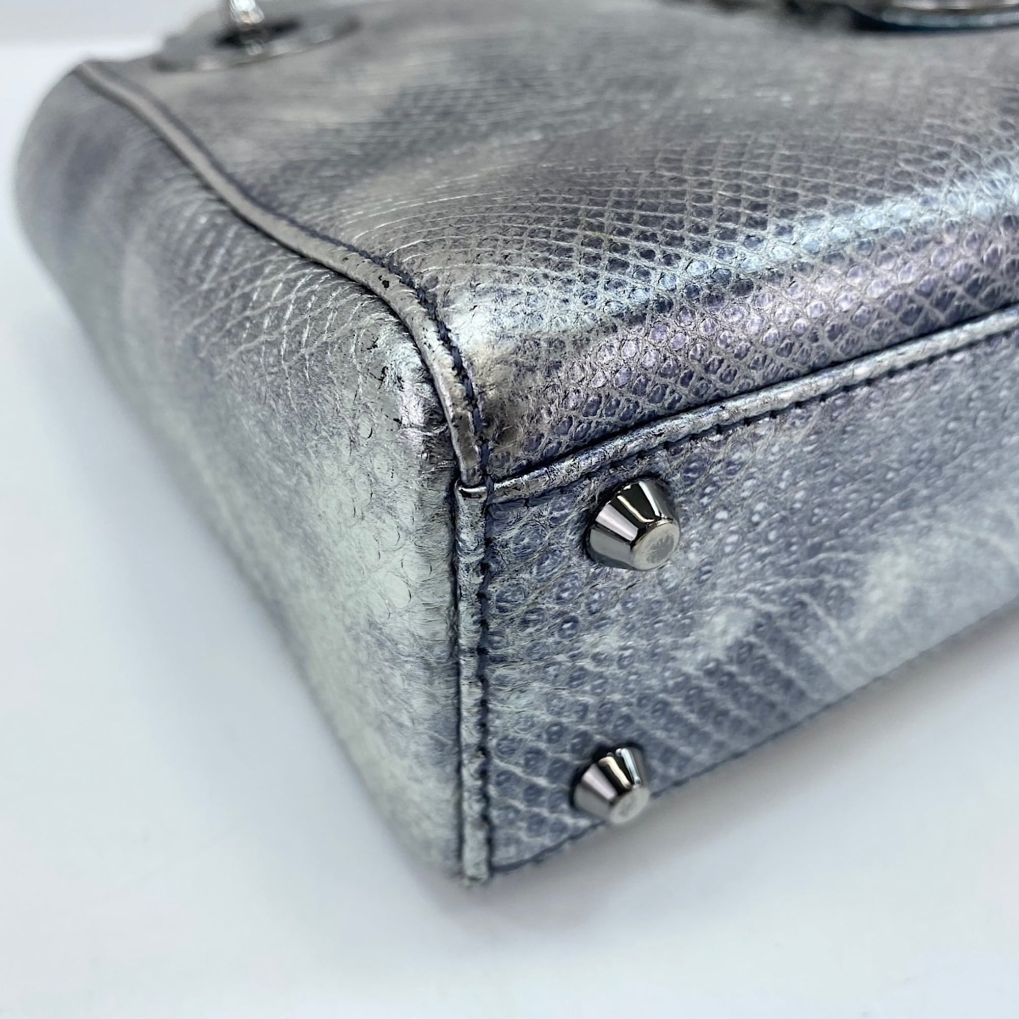Christian Dior Silver Handbag Shoulder Bag (Pre-Owned)