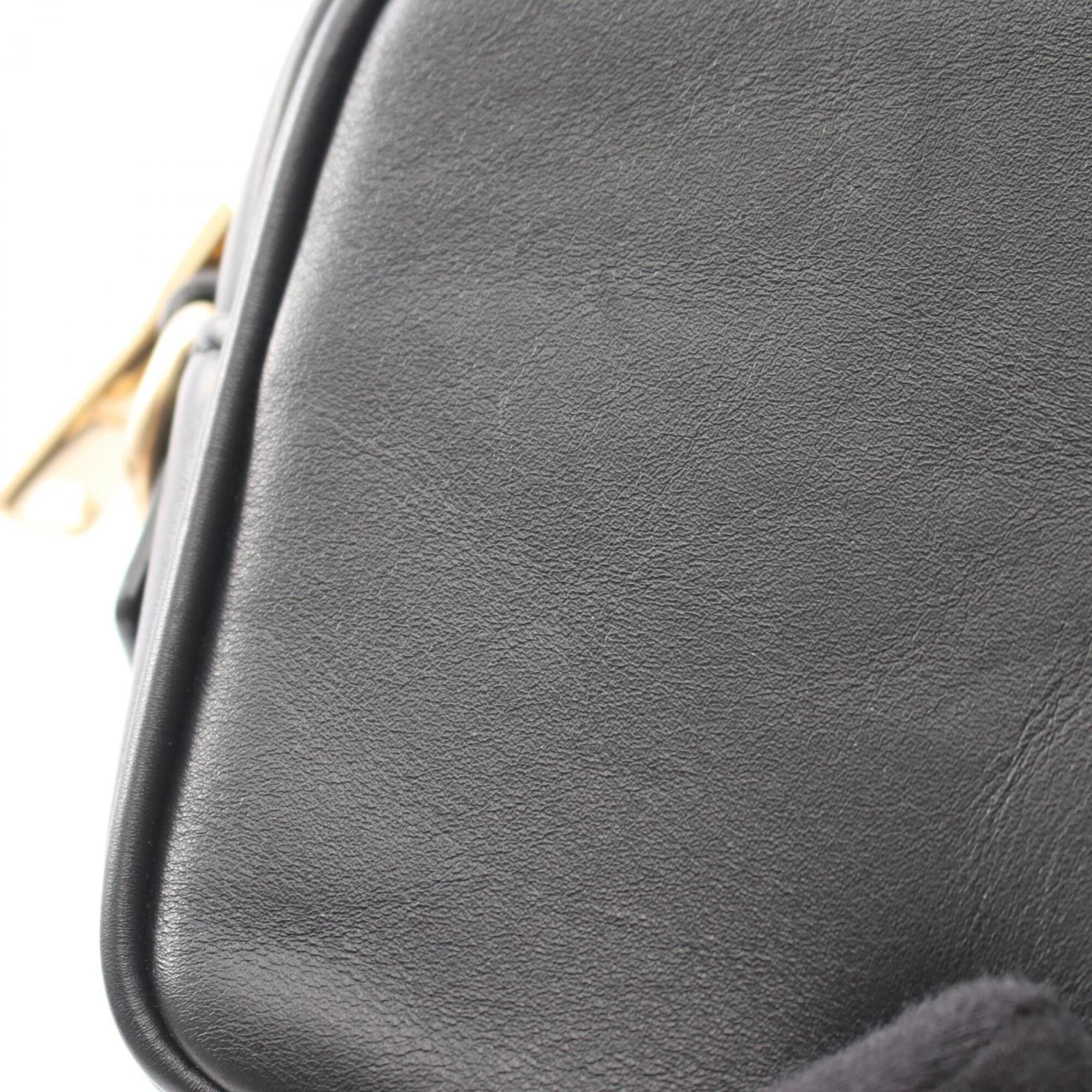 Miu Miu Black Leather Handbag Shoulder Bag (Pre-Owned)