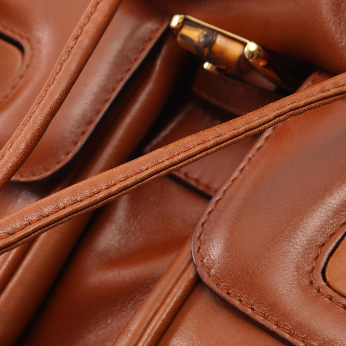 Gucci Brown Leather Backpack (Pre-Owned)