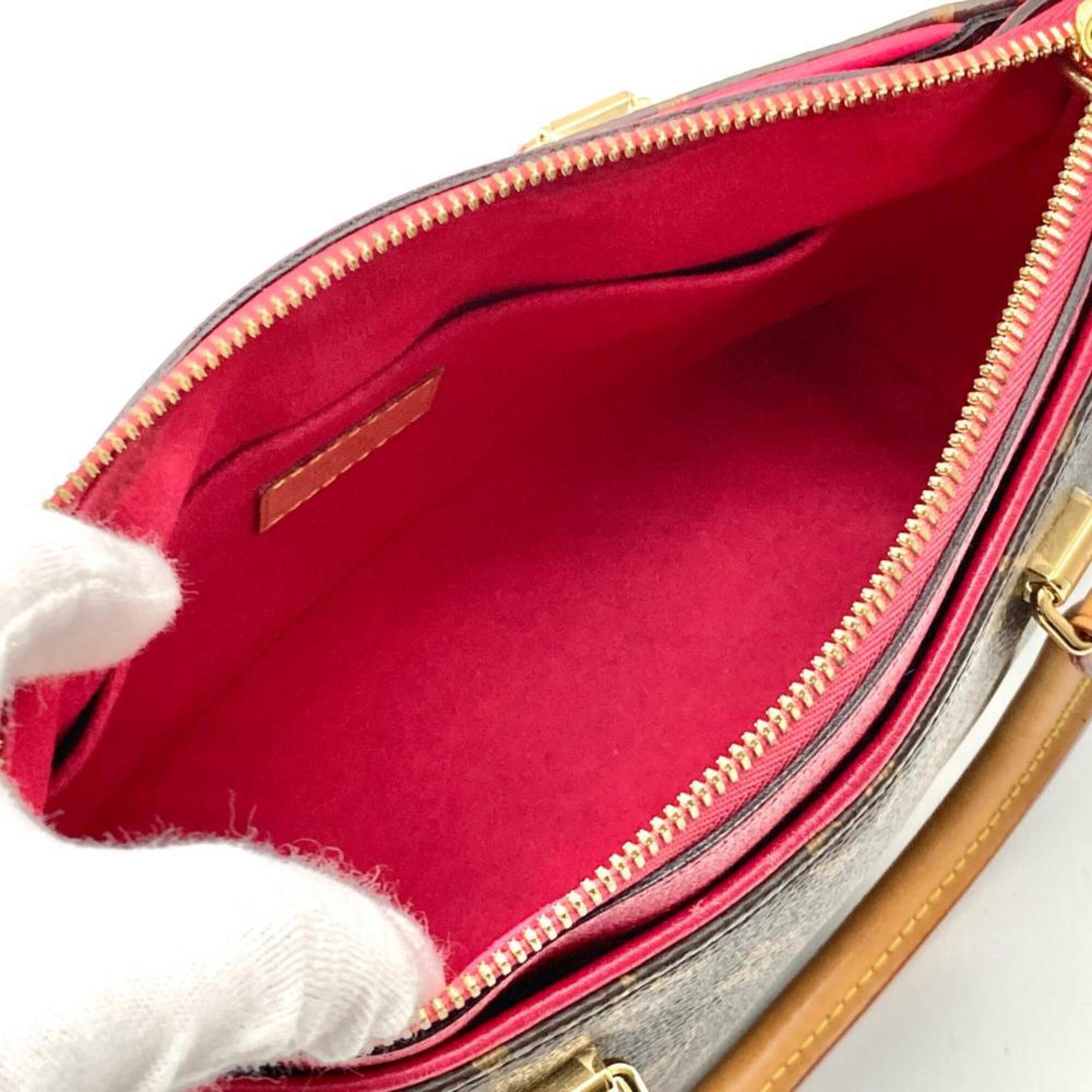 Louis Vuitton Cerise Red Color Monogram Canvas Handbag (Pre-Owned)