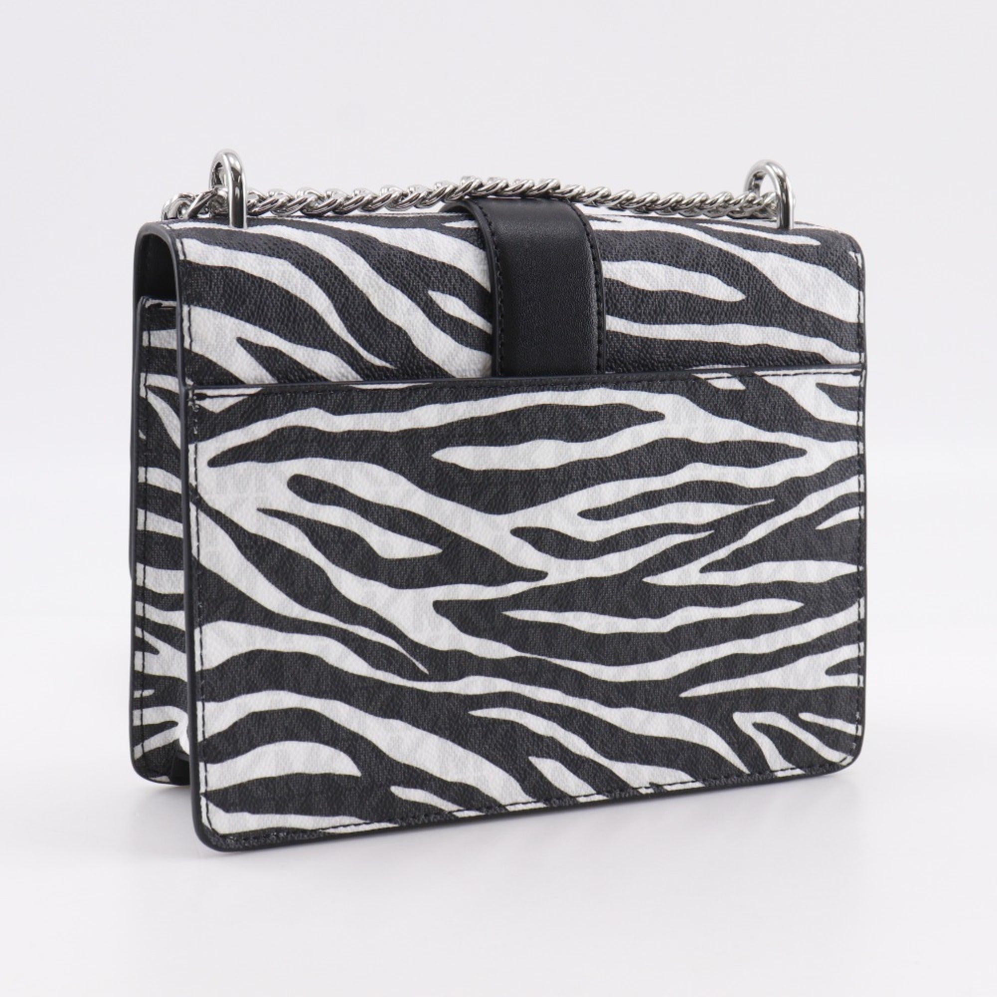 Michael Kors Black White Pvc Shoulder Bag (Pre-Owned)