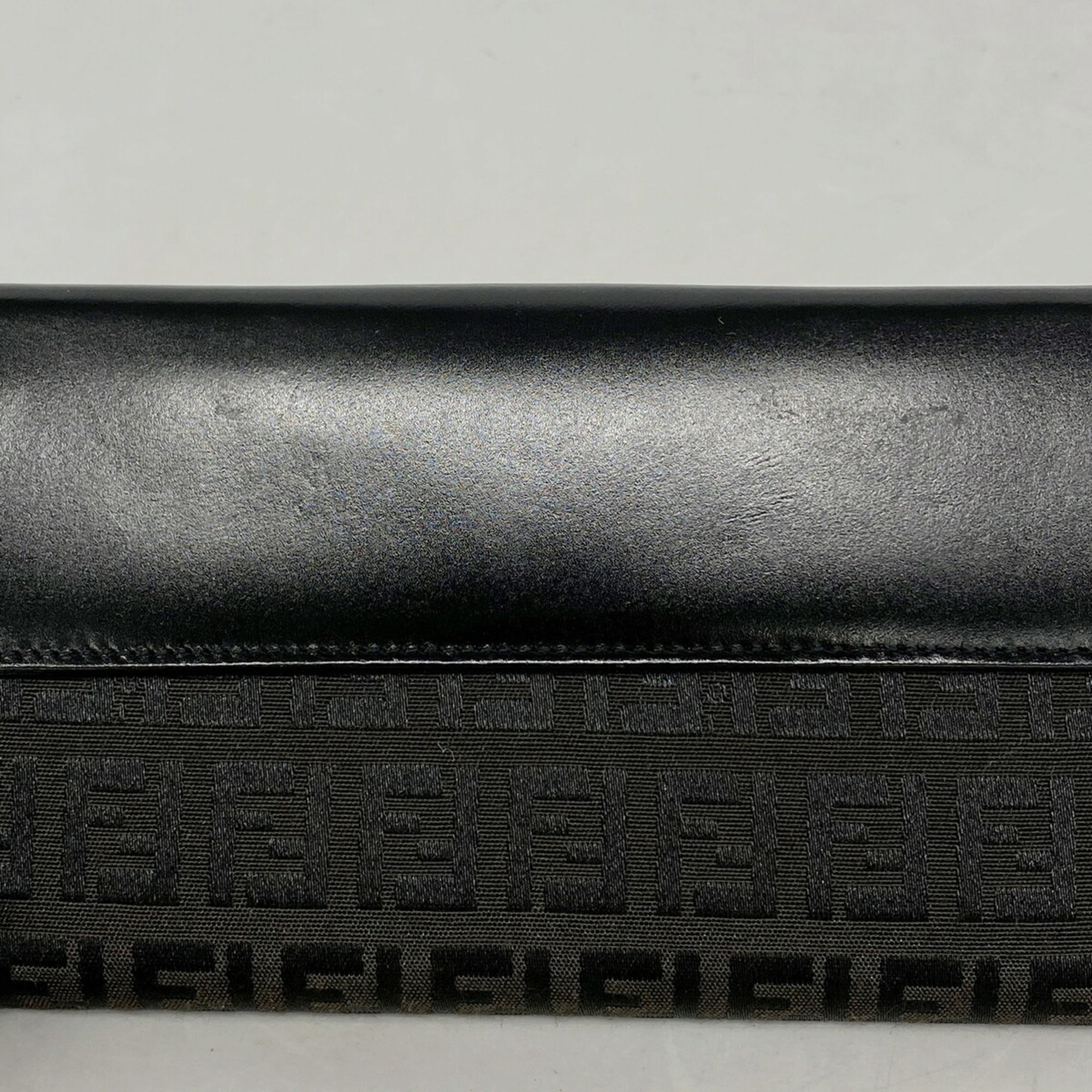 Fendi Black Nylon Canvas Long Wallet (Bi-Fold) (Pre-Owned)