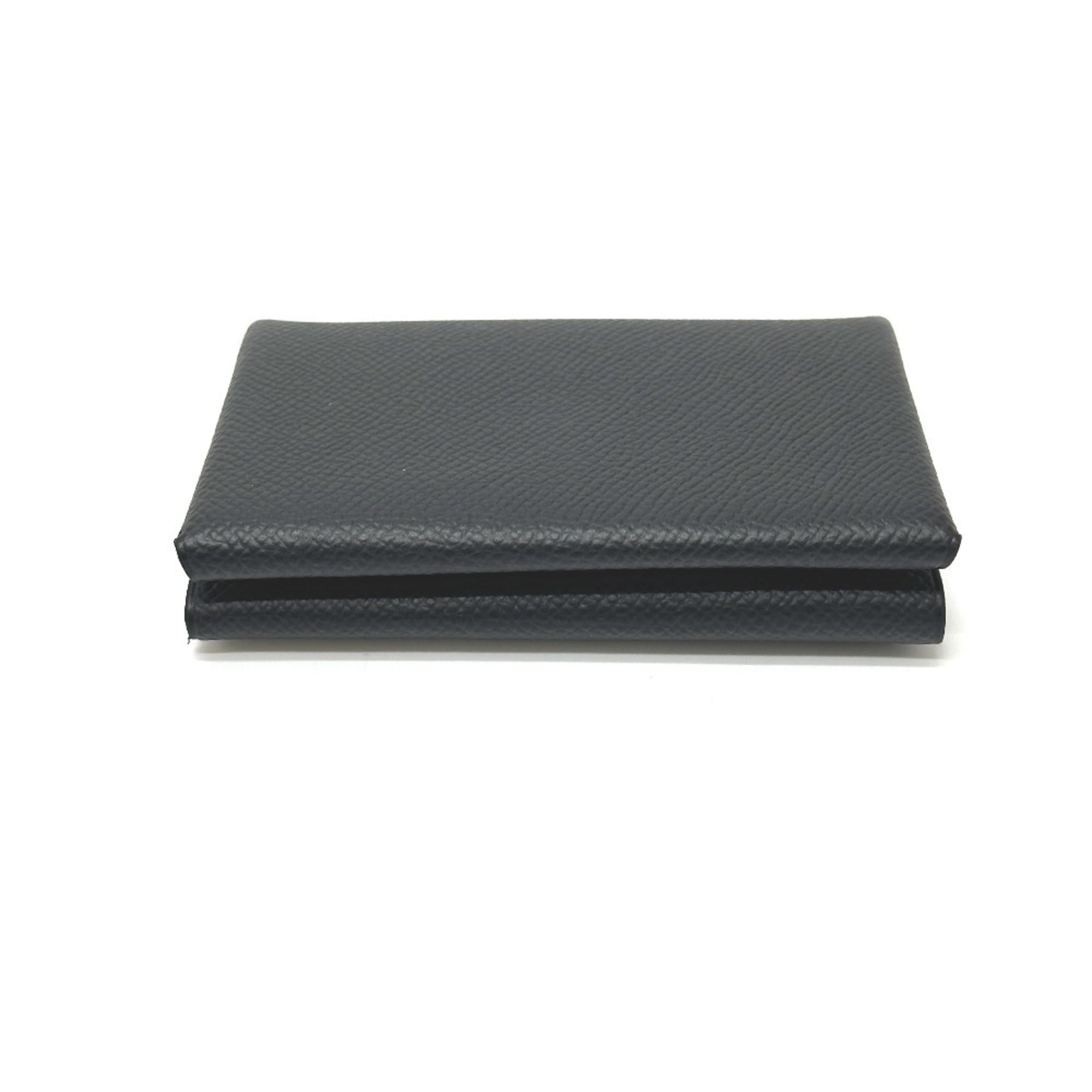 Hermes Black Epsom Leather Coin Purse/Coin Case (Pre-Owned)
