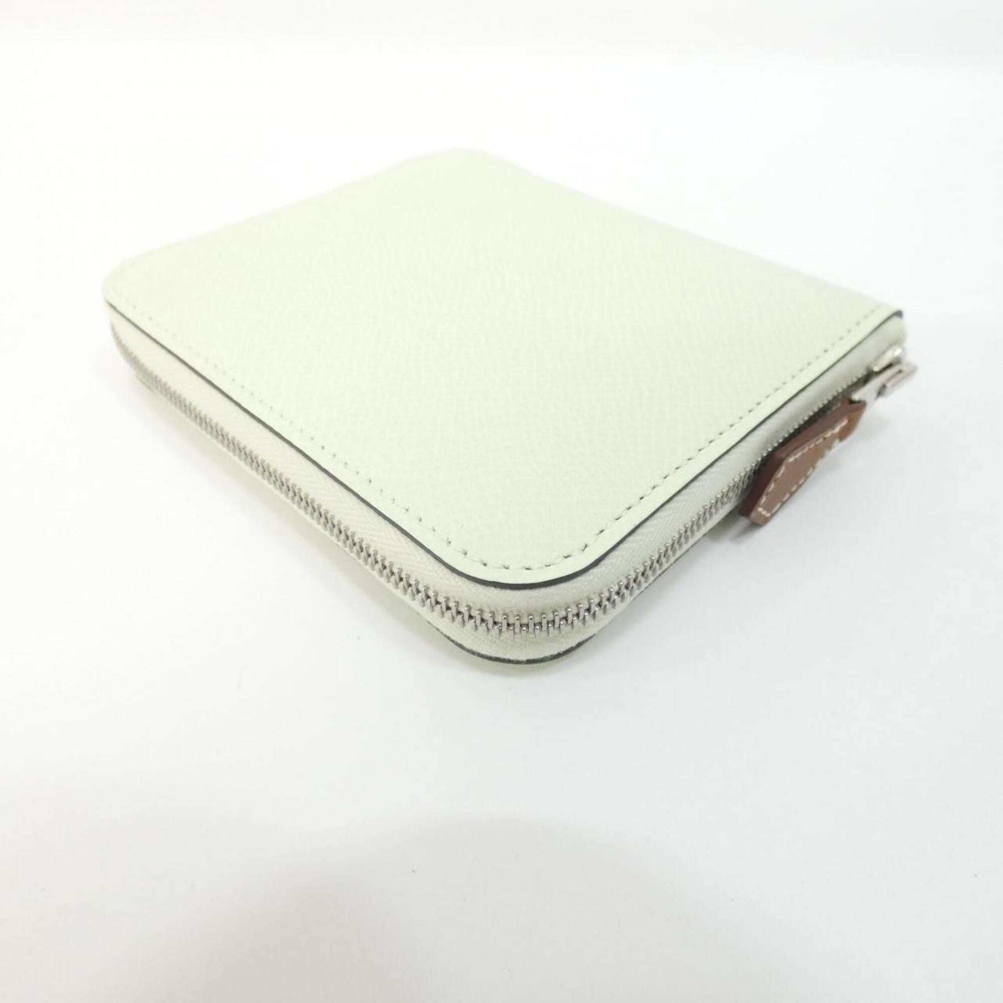 Hermes White Epsom Leather Silk Wallet (Bi-Fold) (Pre-Owned)