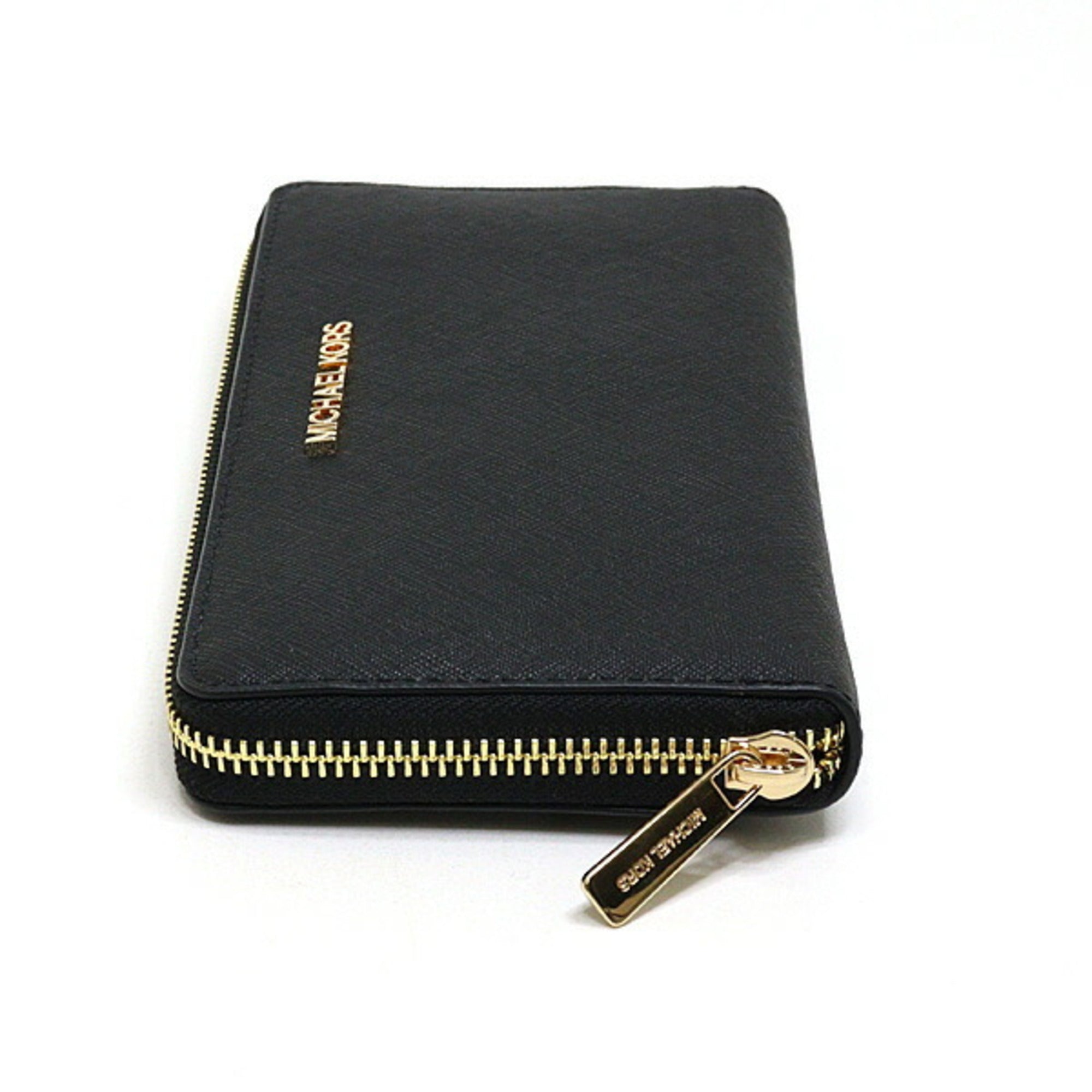 Michael Kors Black Leather Long Wallet (Bi-Fold) (Pre-Owned)