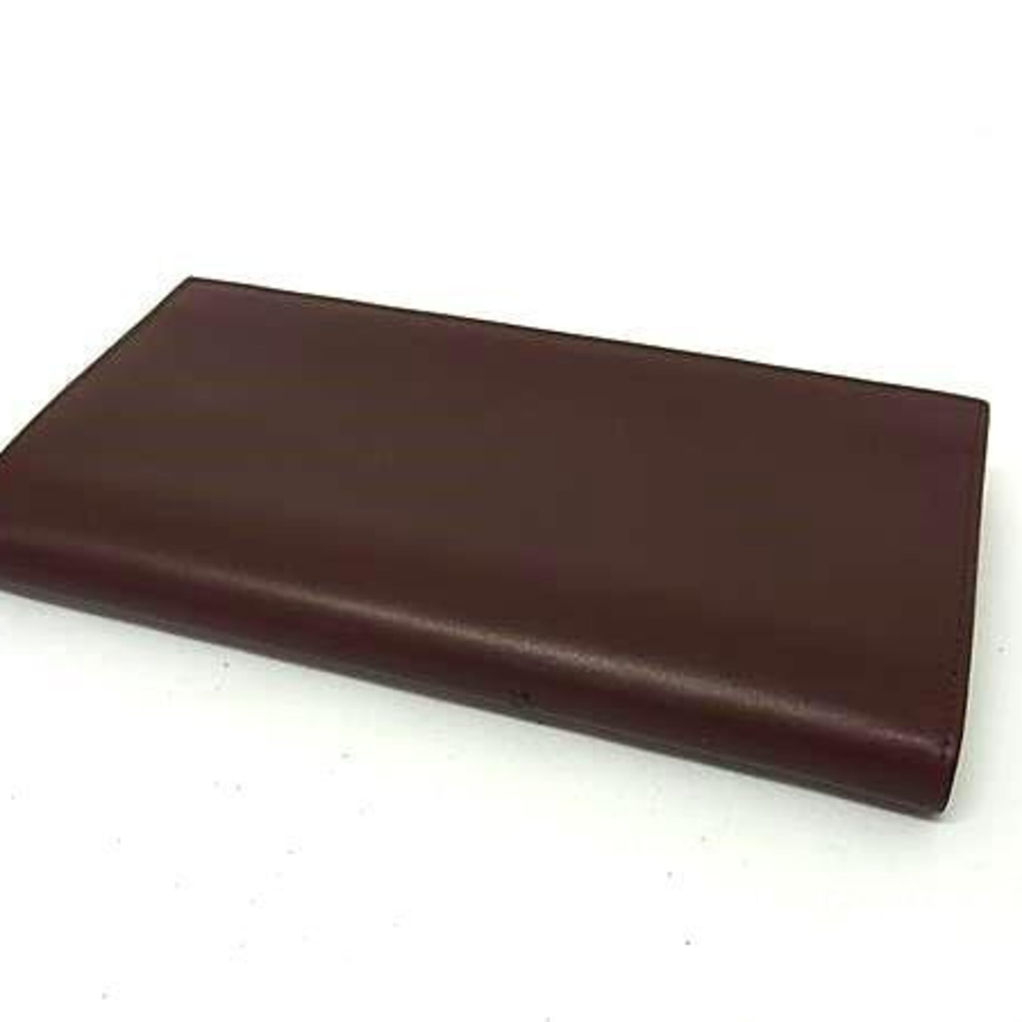 Cartier Must Bordeaux Leather Long Wallet (Bi-Fold) (Pre-Owned)