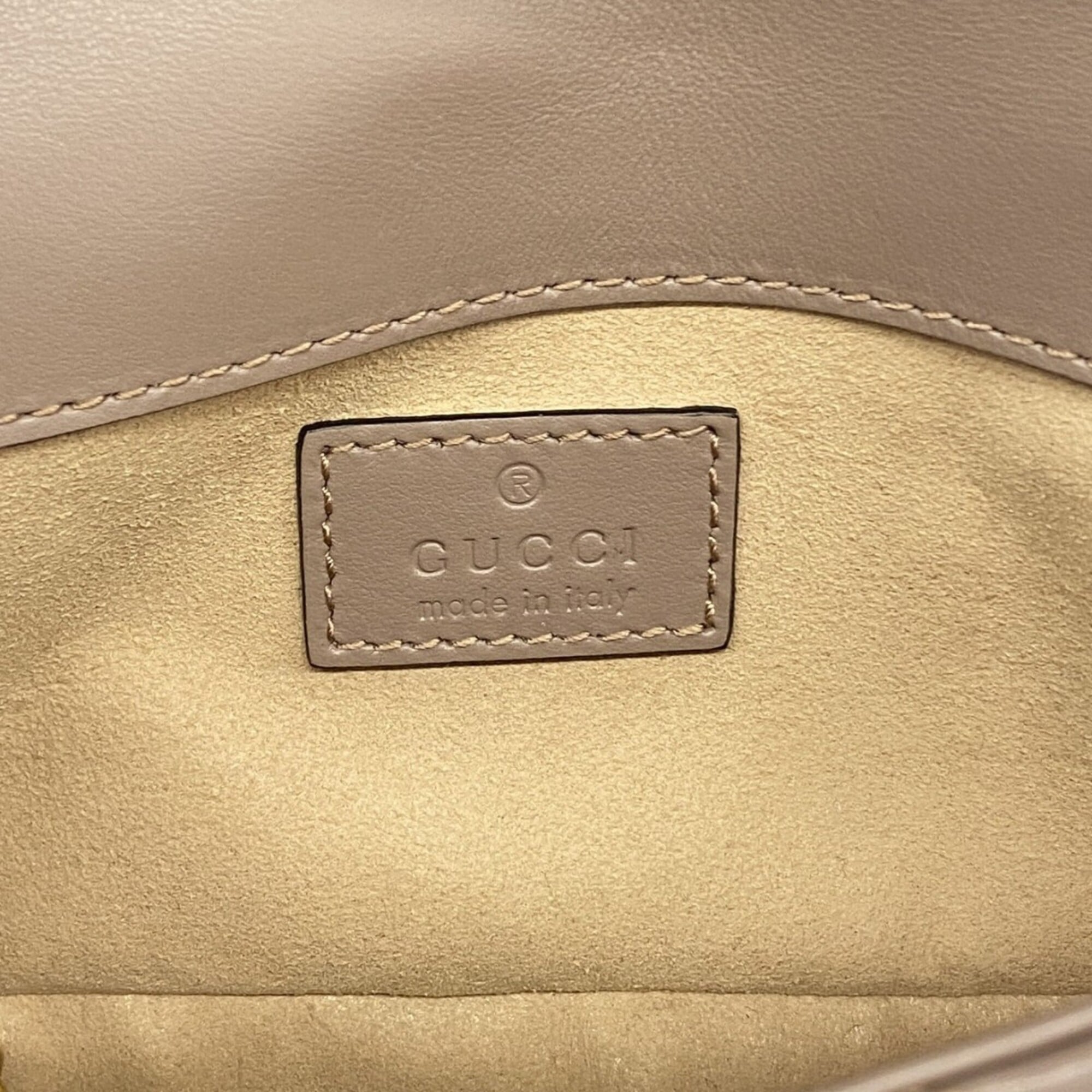 Gucci Brown Leather Shoulder Bag (Pre-Owned)