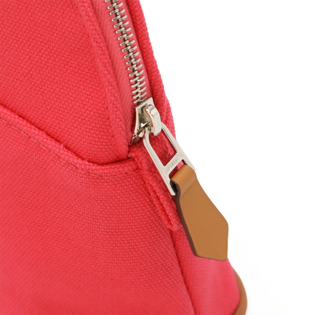 Hermes Fuchsia Canvas Pouch (Pre-Owned)