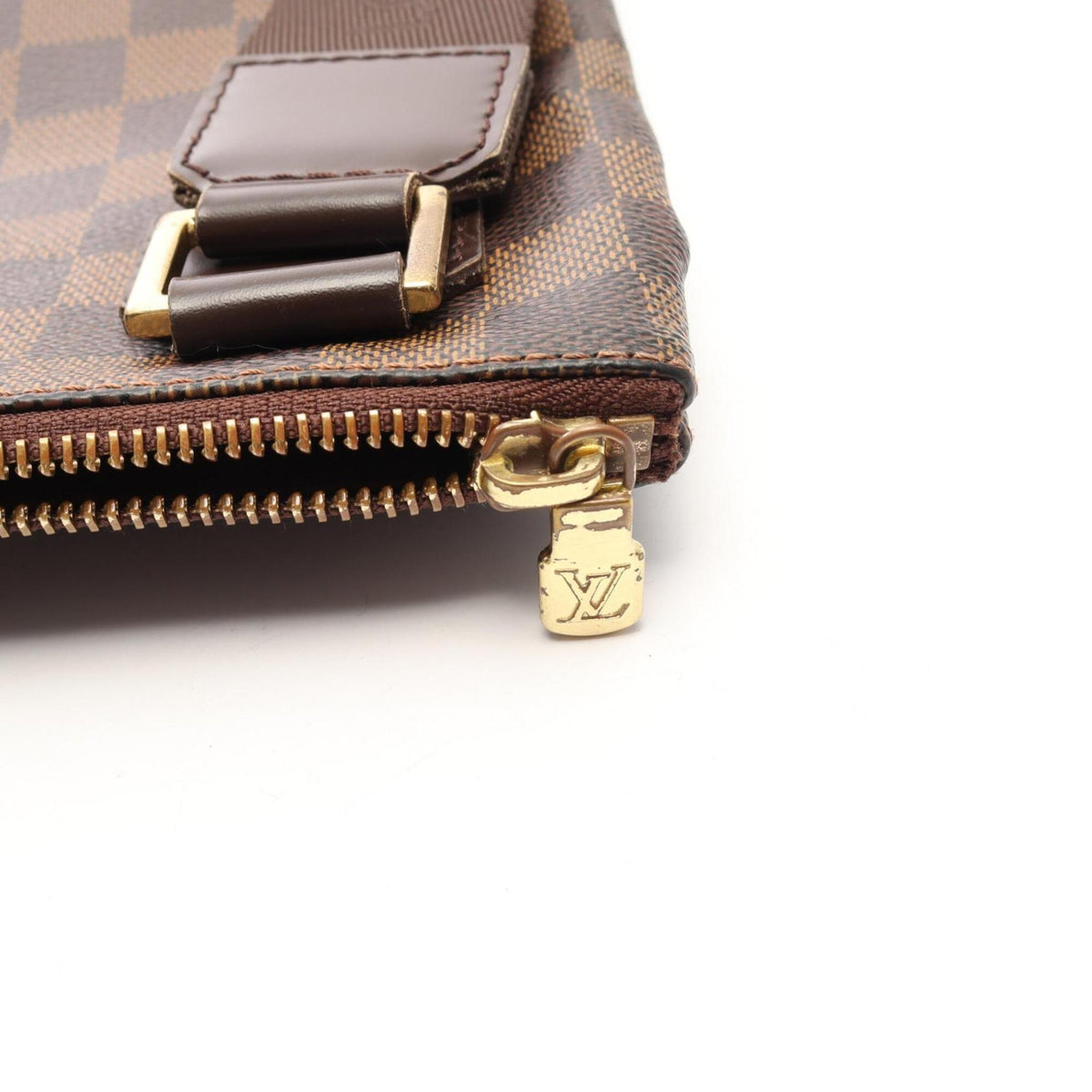 Louis Vuitton Brown Ebene Coated Canvas Leather Handbag Pochette Shoulder Bag (Pre-Owned)