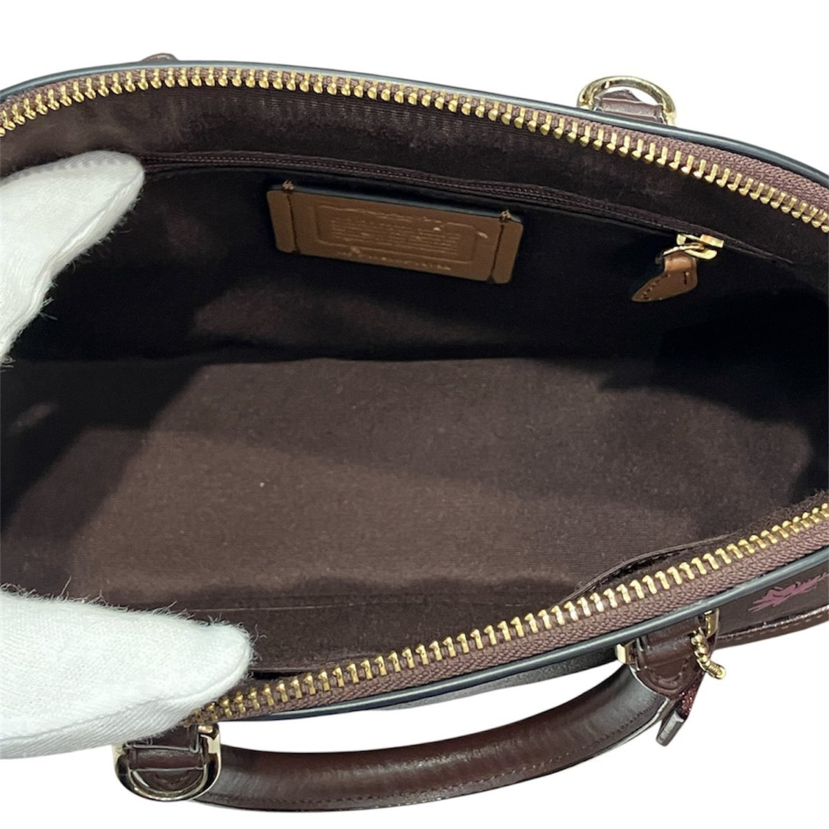 Coach Red Color Wine Pvc Leather Shoulder Bag (Pre-Owned)