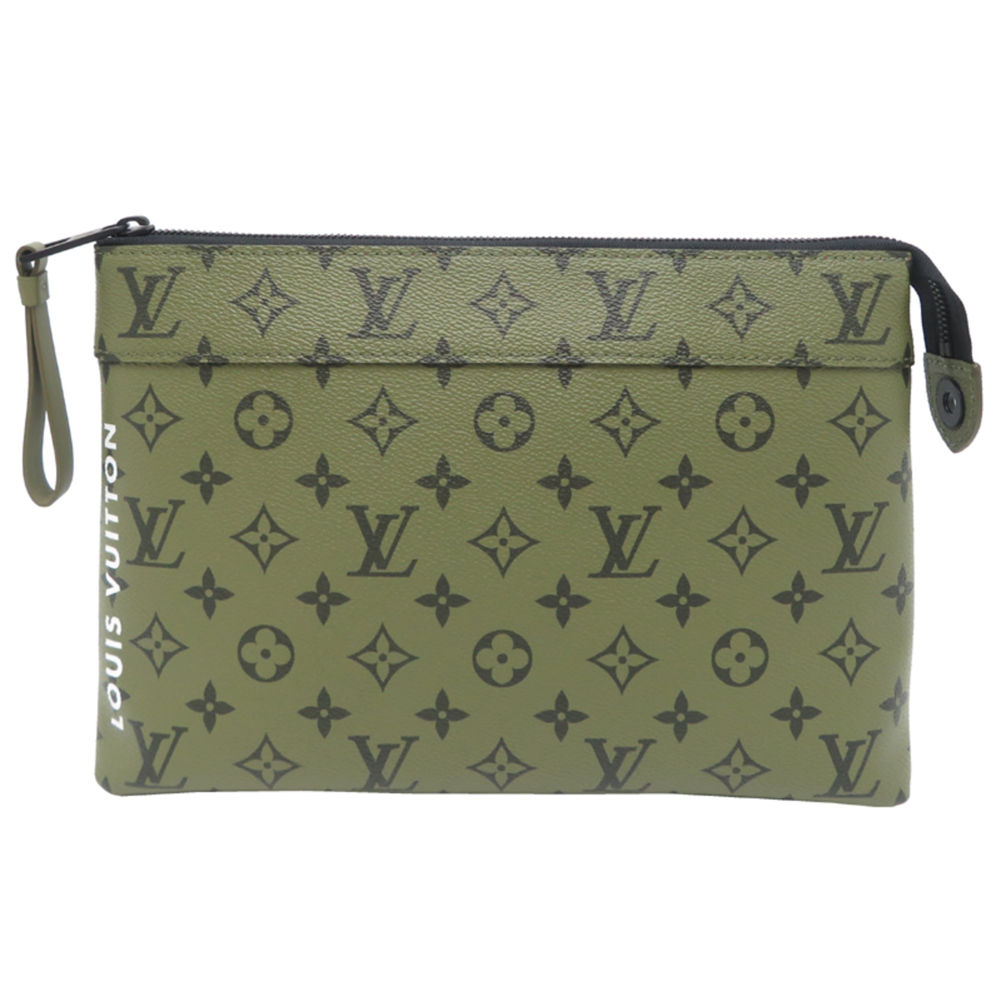 Louis Vuitton Monogram Green Monogram Clutch Bag (Pre-Owned)