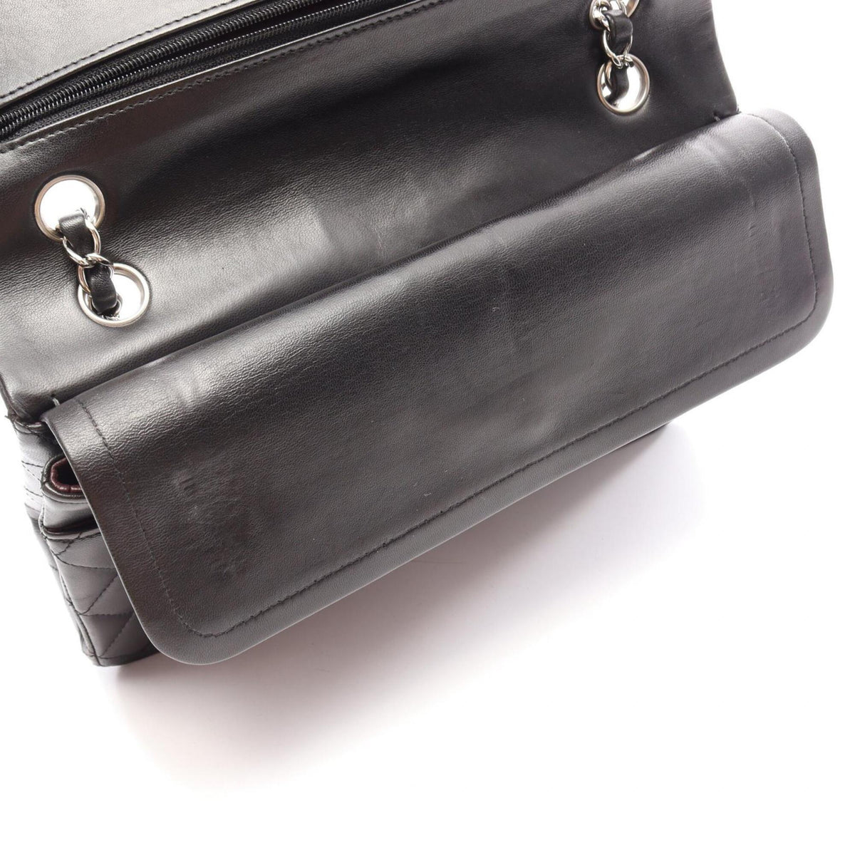 Chanel Black Leather Handbag Shoulder Bag (Pre-Owned)